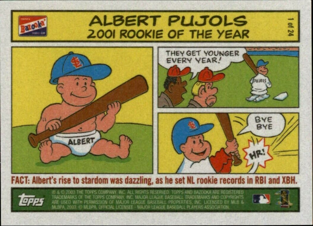 2003 Topps Bazooka Baseball Comics 1 - 24 - You Pick - 