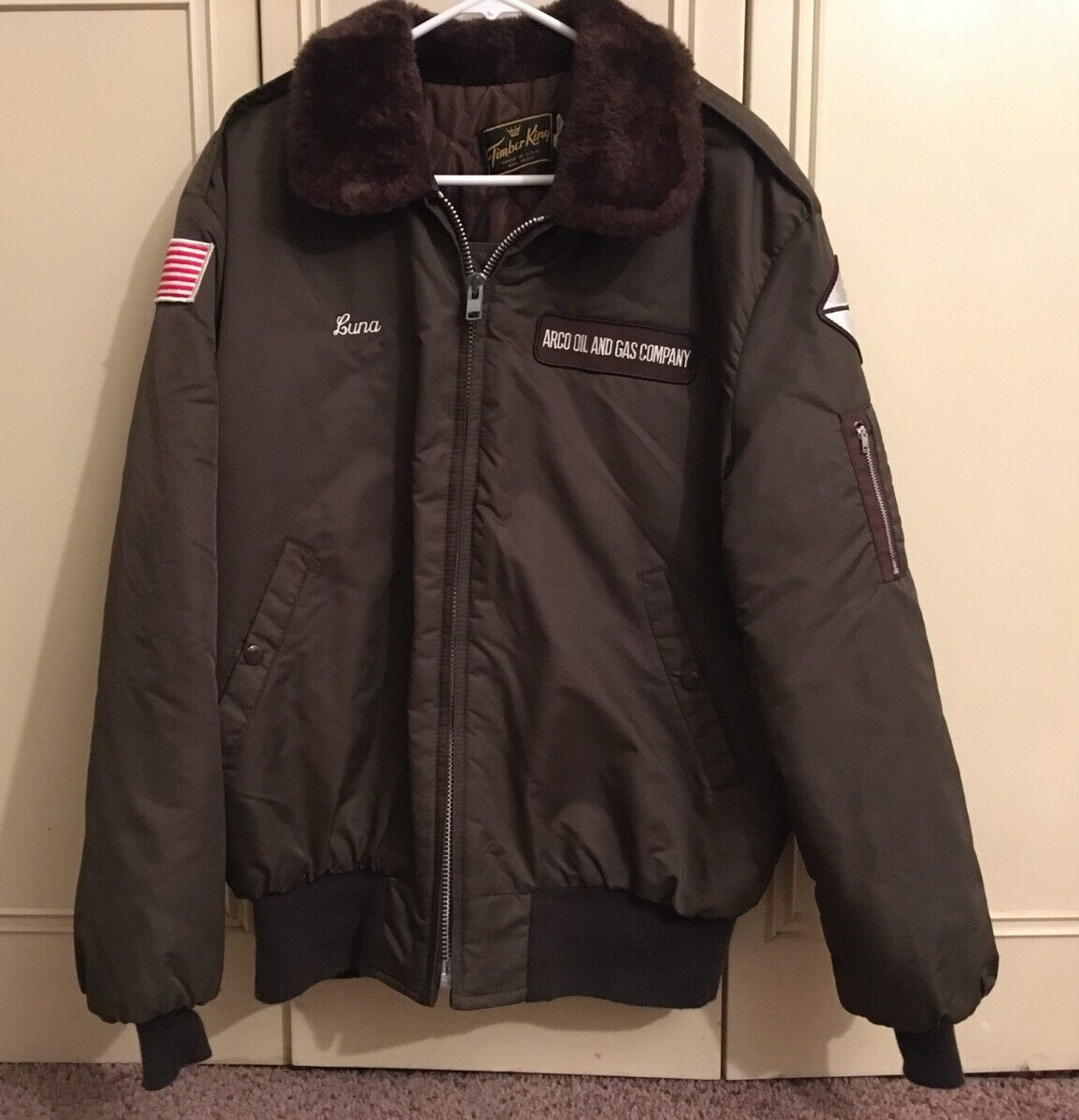 Vintage Arco Oil and Gas Company Brown Jacket 