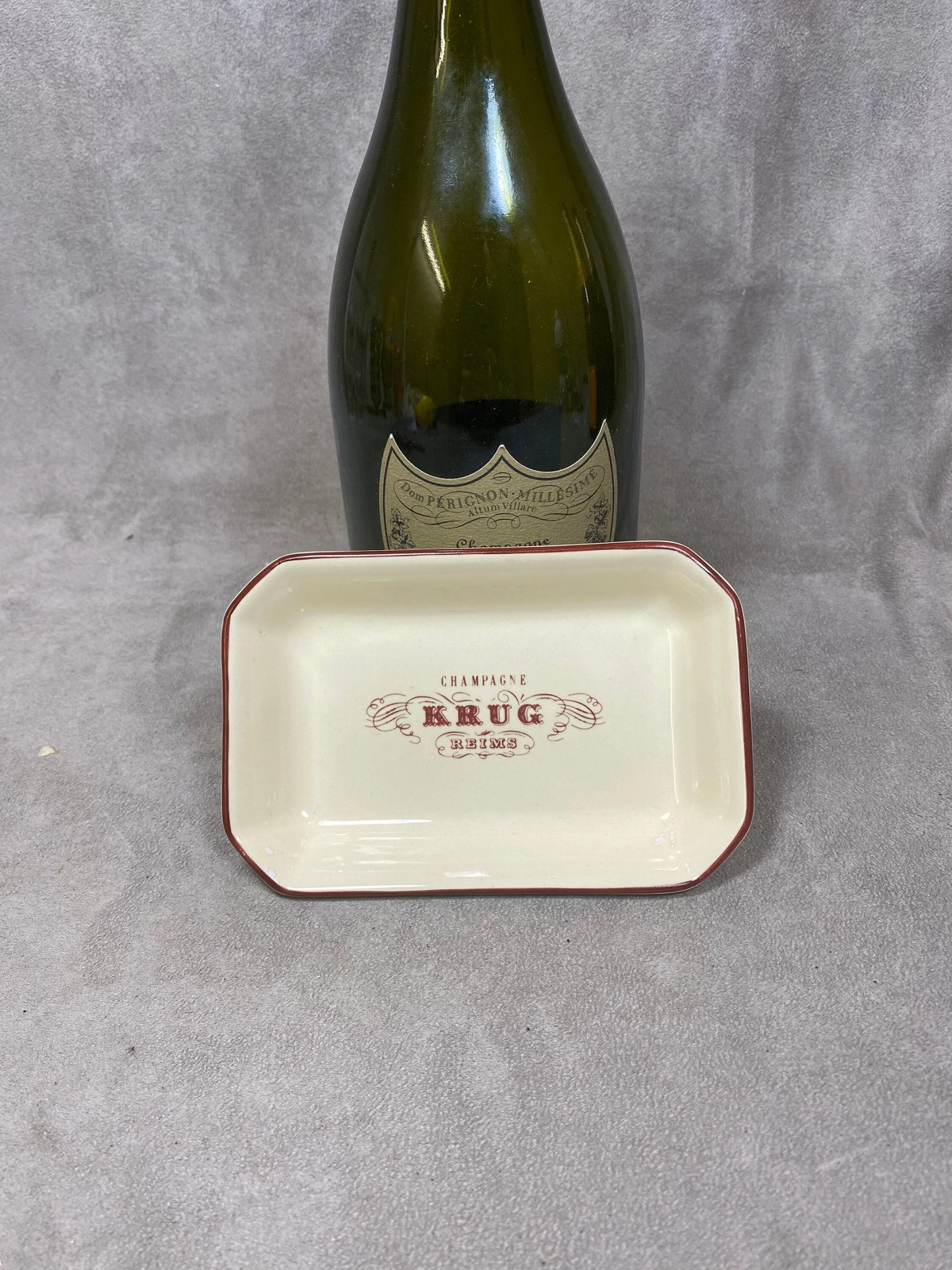 Vintage Krug Villenauxe Champagne Ceramic Ashtray Krug Made in France Vintage Krug Villenauxe Champagne Ceramic Ashtray Krug Made in France