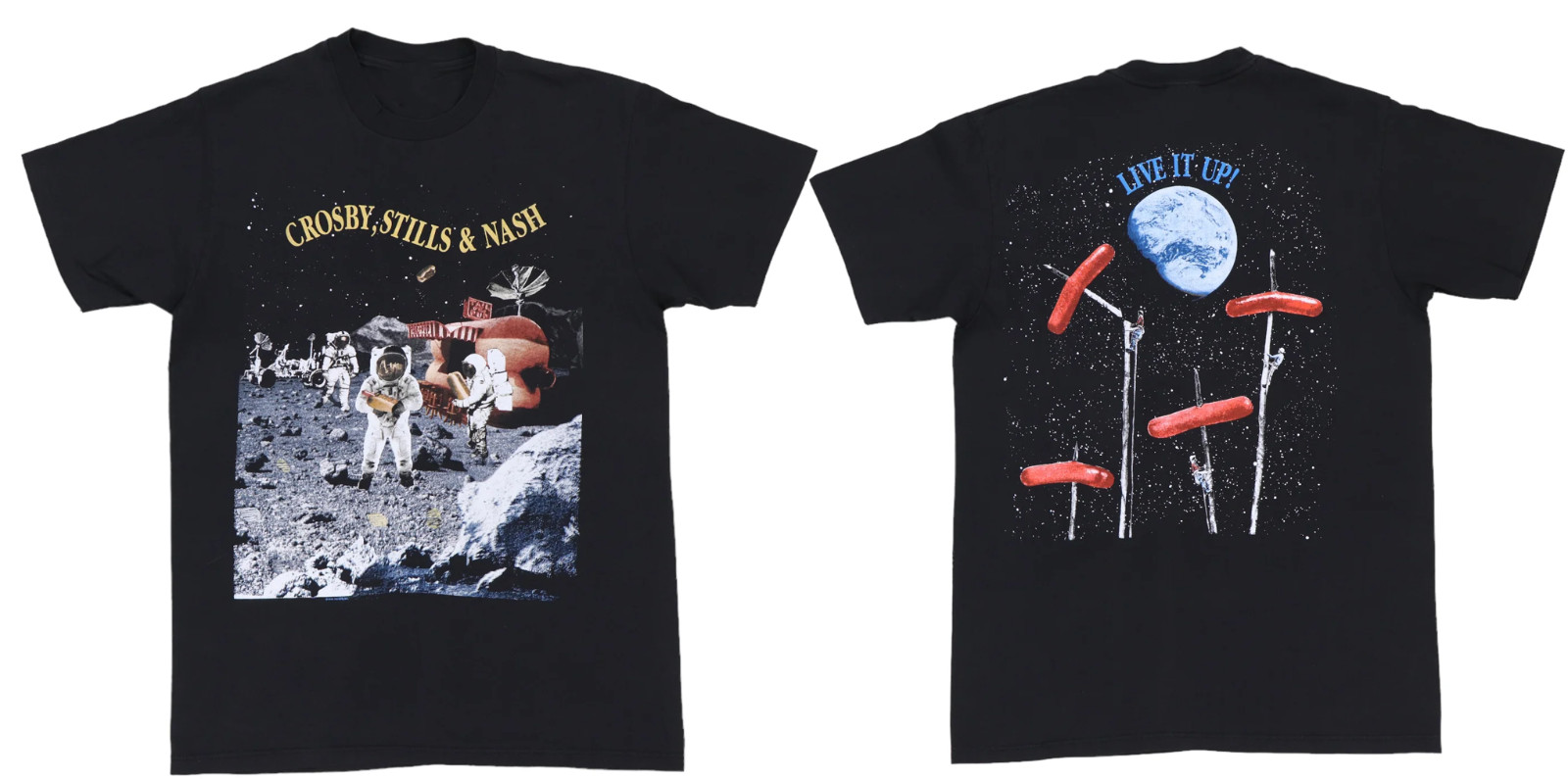Crosby Stills & Nash Live It Up Shirt  Two Sides Shirt Black