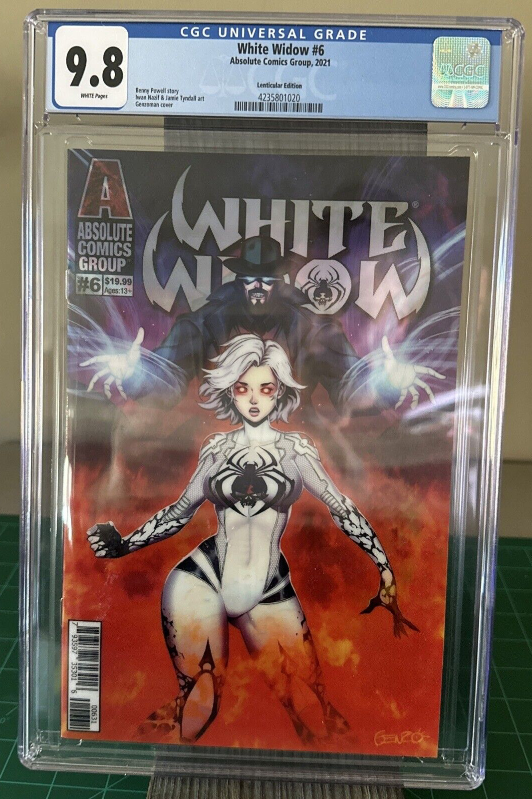 White Widow #6 Genzoman Wraparound Lenticular Absolute Comics Group 2021 9.8 CGC