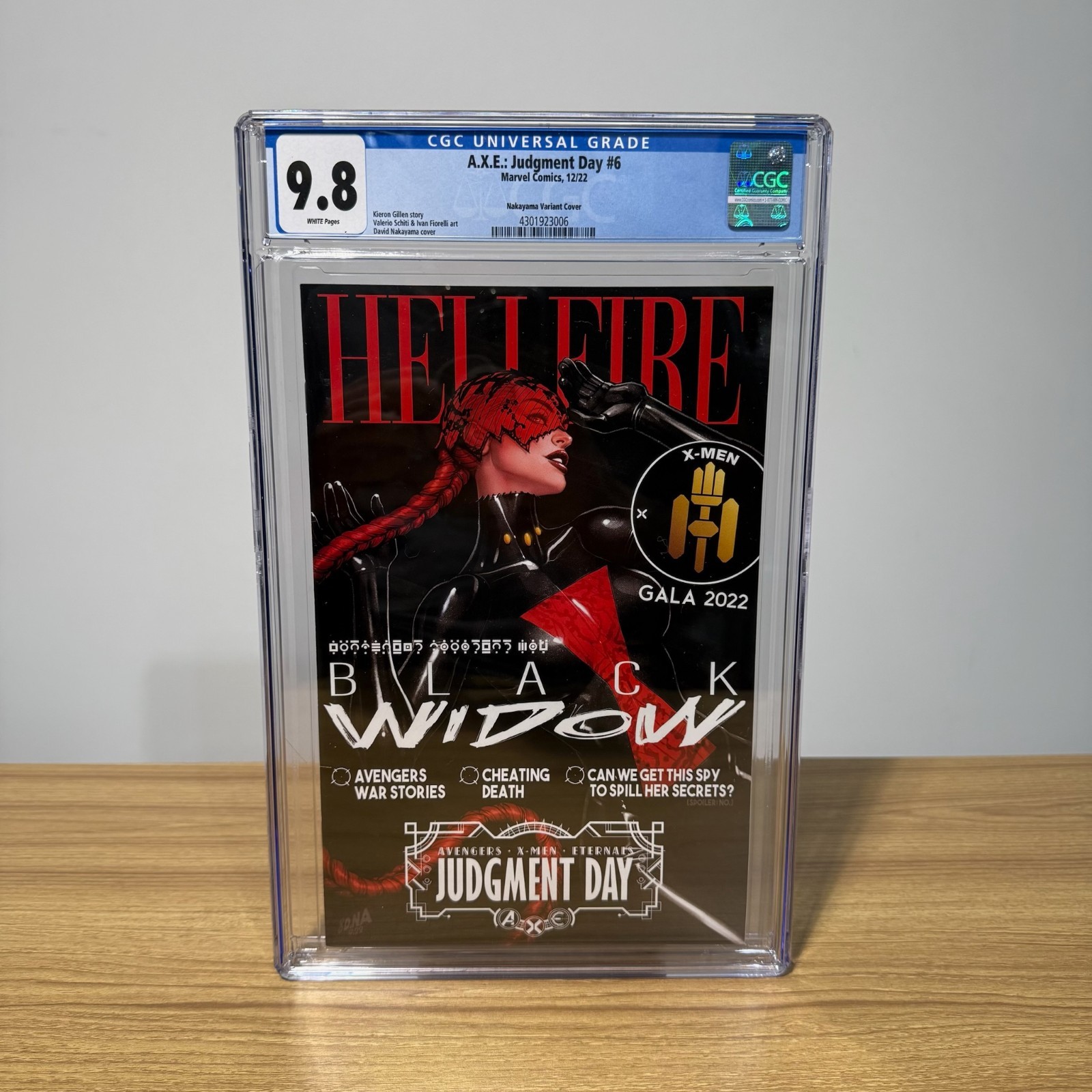 A.X.E. Judgement Day Black Widow #6 CGC 9.8 David Nakayama Marvel Comics - 2022 A.X.E. Judgement Day Black Widow #6 CGC 9.8 David Nakayama Marvel Comics - 2022