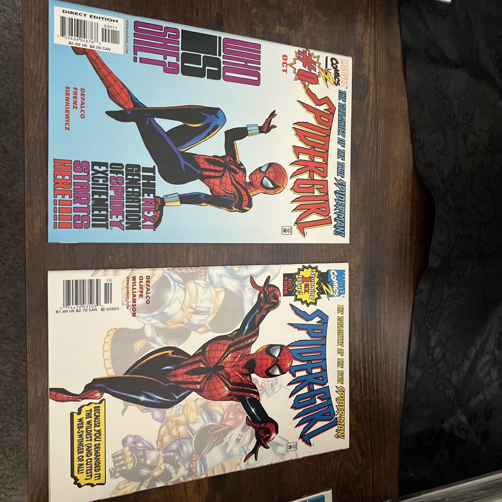 Spider-Girl #0 & #1 Comic Book Lot Marvel Comics (1998) 1st Issue Mayday Parker Spider-Girl #0 & #1 Comic Book Lot Marvel Comics (1998) 1st Issue Mayday Parker