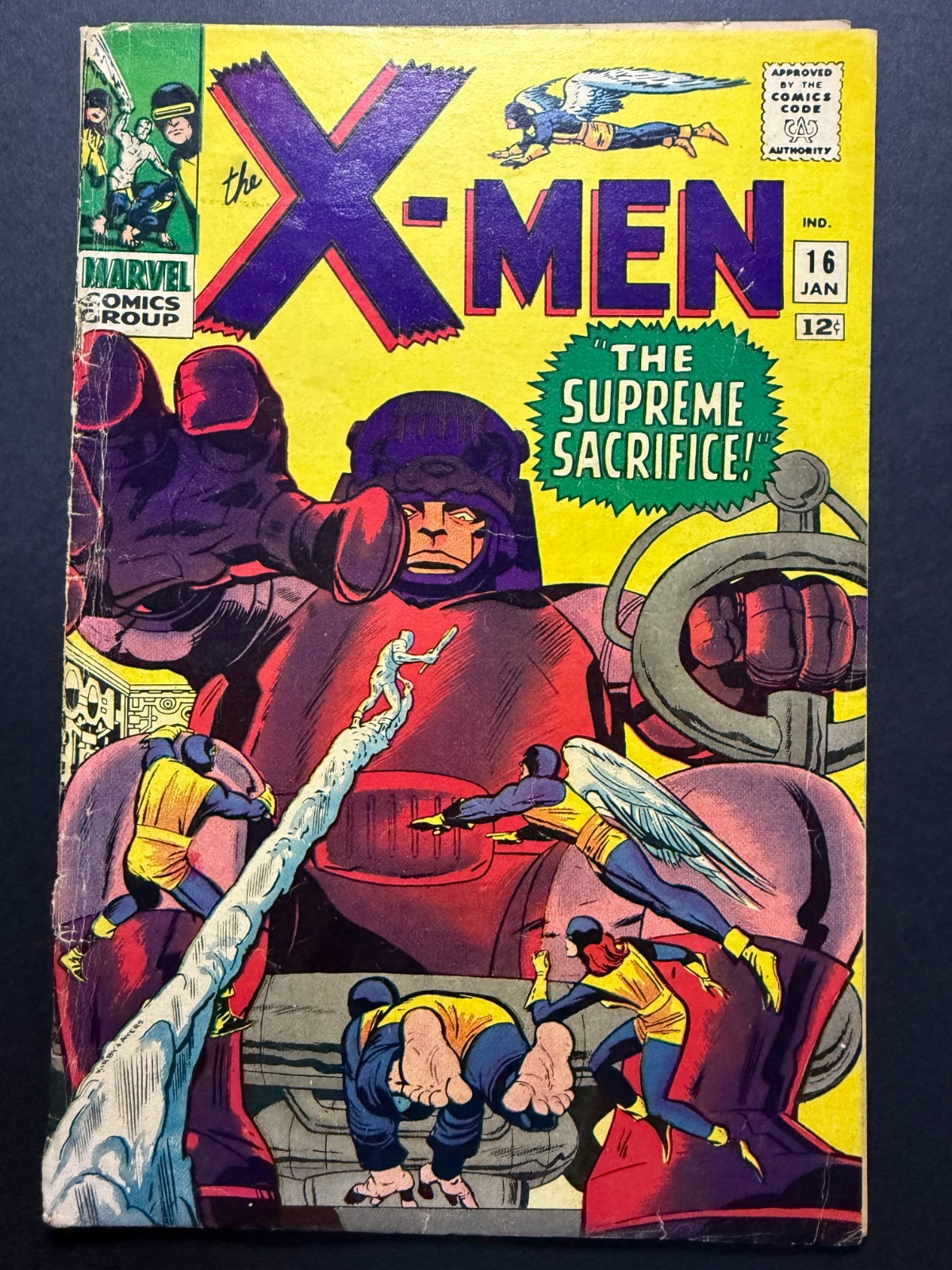 X-Men #16 1966 Marvel 3rd Sentinels Death Bolivar Trask Lee Kirby Silver Age