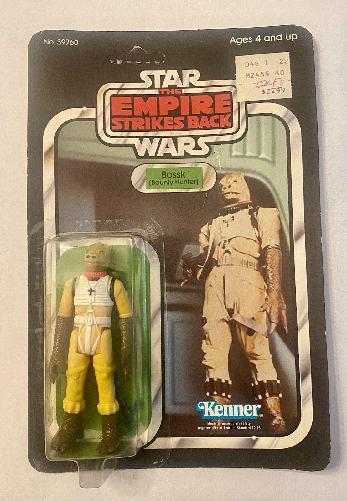 Kenner Vintage Star Wars Empire Strikes Back Bossk Bounty Hunter Figure Carded Kenner Vintage Star Wars Empire Strikes Back Bossk Bounty Hunter Figure Carded
