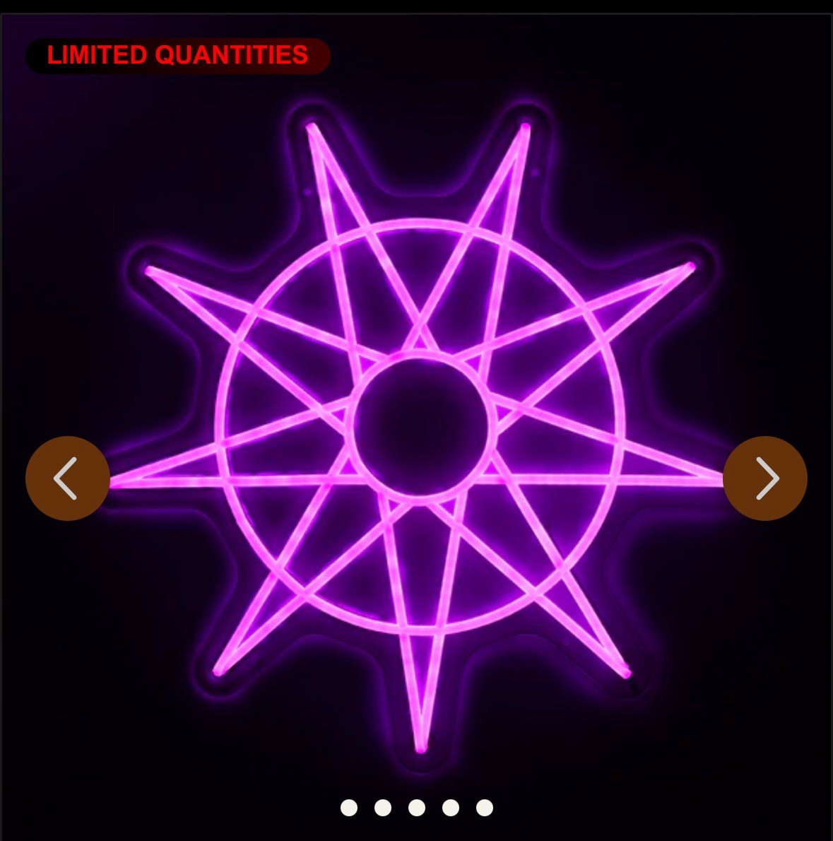 Official Slipknot - Limited Edition Purple Pentegram LED Neon Sign Wall Decor Official Slipknot - Limited Edition Purple Pentegram LED Neon Sign Wall Decor