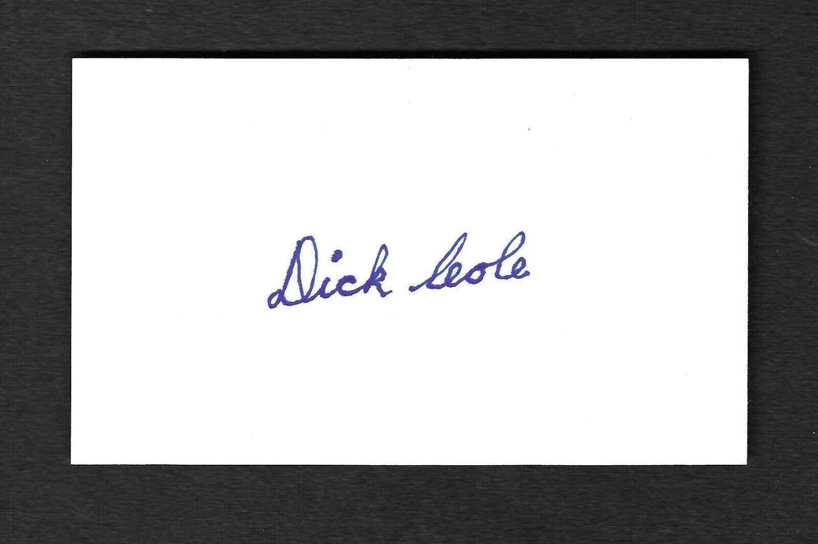 Dick Cole 1951 Cards Pirates Mil. Braves Signed Autographed 3X5 Index Card d2018