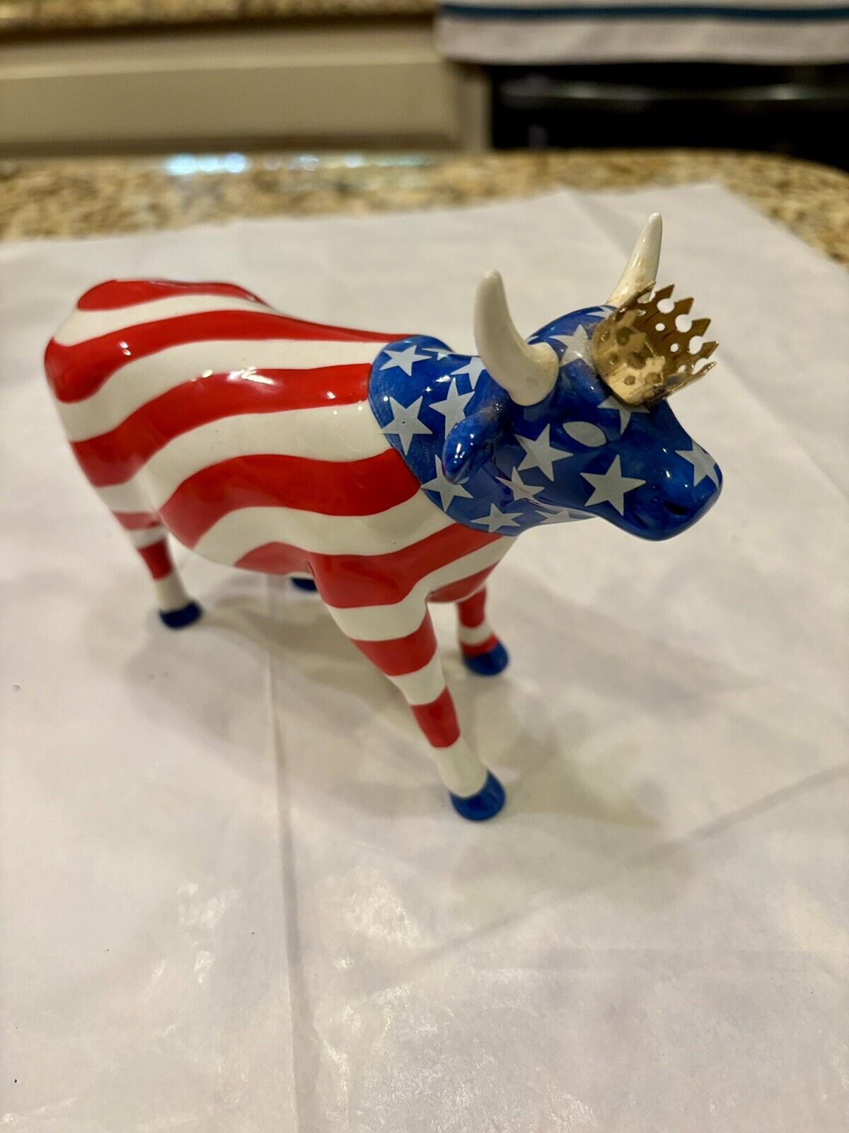 Vintage Westland Cow Parade # 9189 American Royal Flag Patriotic USA Cow