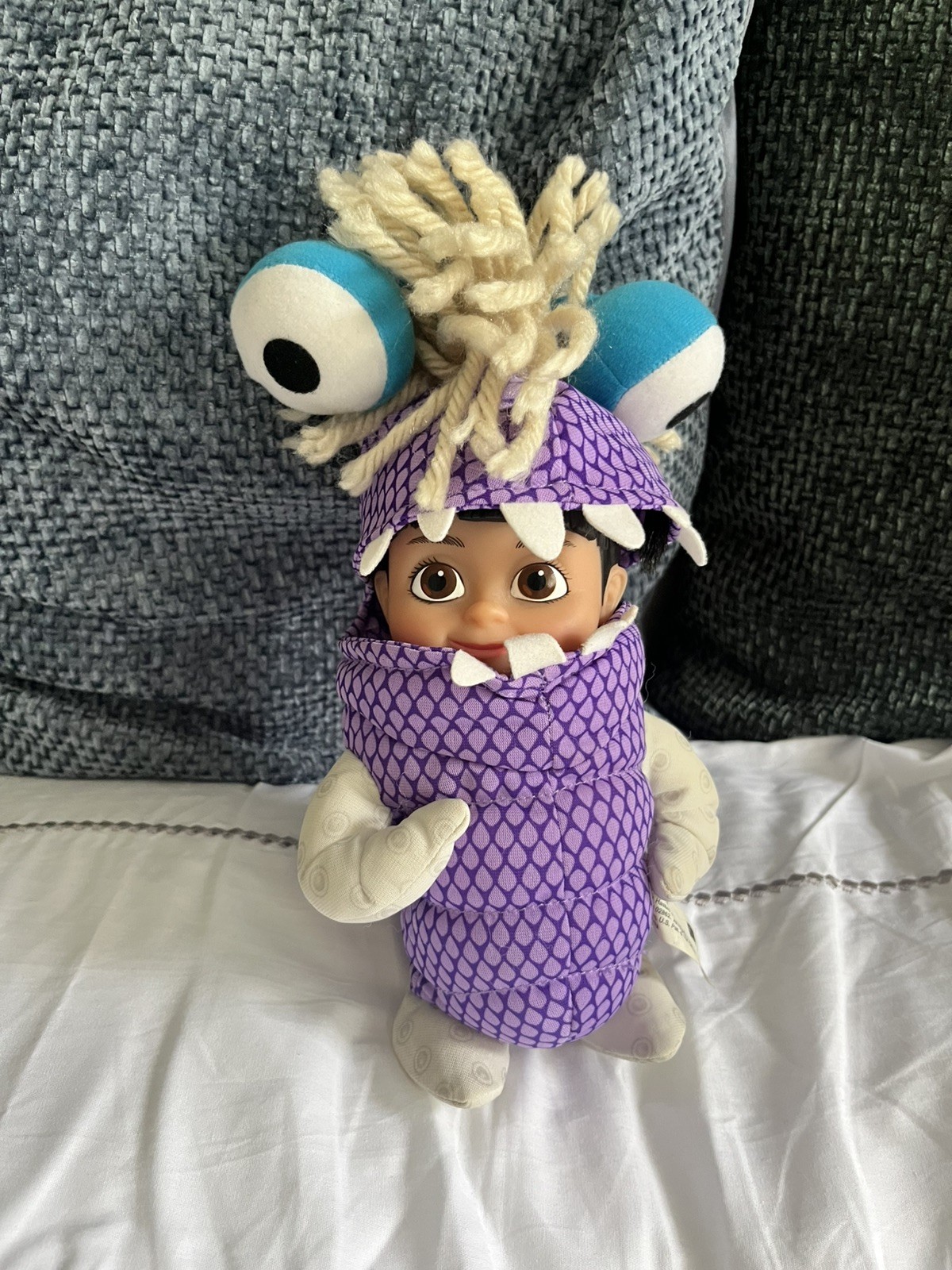 Vintage Pixar 2001 Disney Monsters Inc. Boo In Monster Costume Plush Doll Vintage Pixar 2001 Disney Monsters Inc. Boo In Monster Costume Plush Doll