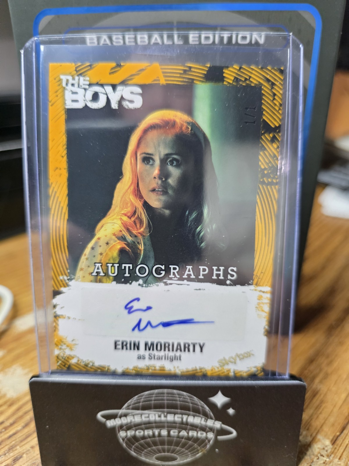 2025 Upper Deck Skybox The Boys Erin Moriarty As Starlight Auto Yellow True 1/1