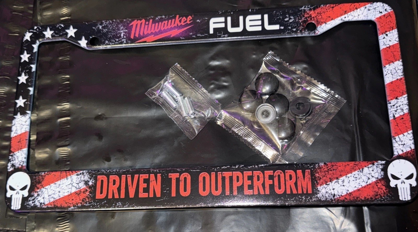 Milwaukee FUEL 100% Metal License Plate Frame