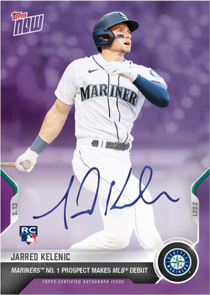 JARRED KELENIC SIGNED NO. 1 PROSPECT MAKES MLB DEBUT TOPPS NOW AUTO CARD #208C