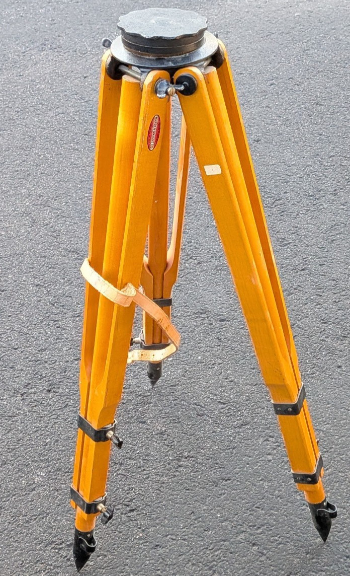Vintage Warren-Knight Wood Surveying Extension-Leg Wood Tripod