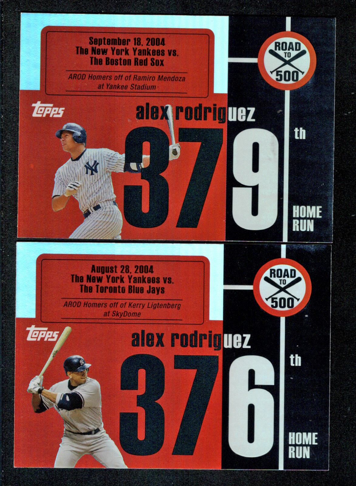 2007 Topps Updates A-Rod Road to 500 HR #ARHR376-400 Finish Your Set, U Pick