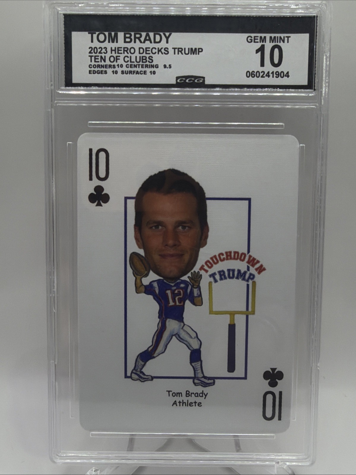 2016 Hero Decks Trump Presidential Deck Tom Brady 10 Of Clubs GAS GEM MINT 10 2016 Hero Decks Trump Presidential Deck Tom Brady 10 Of Clubs GAS GEM MINT 10