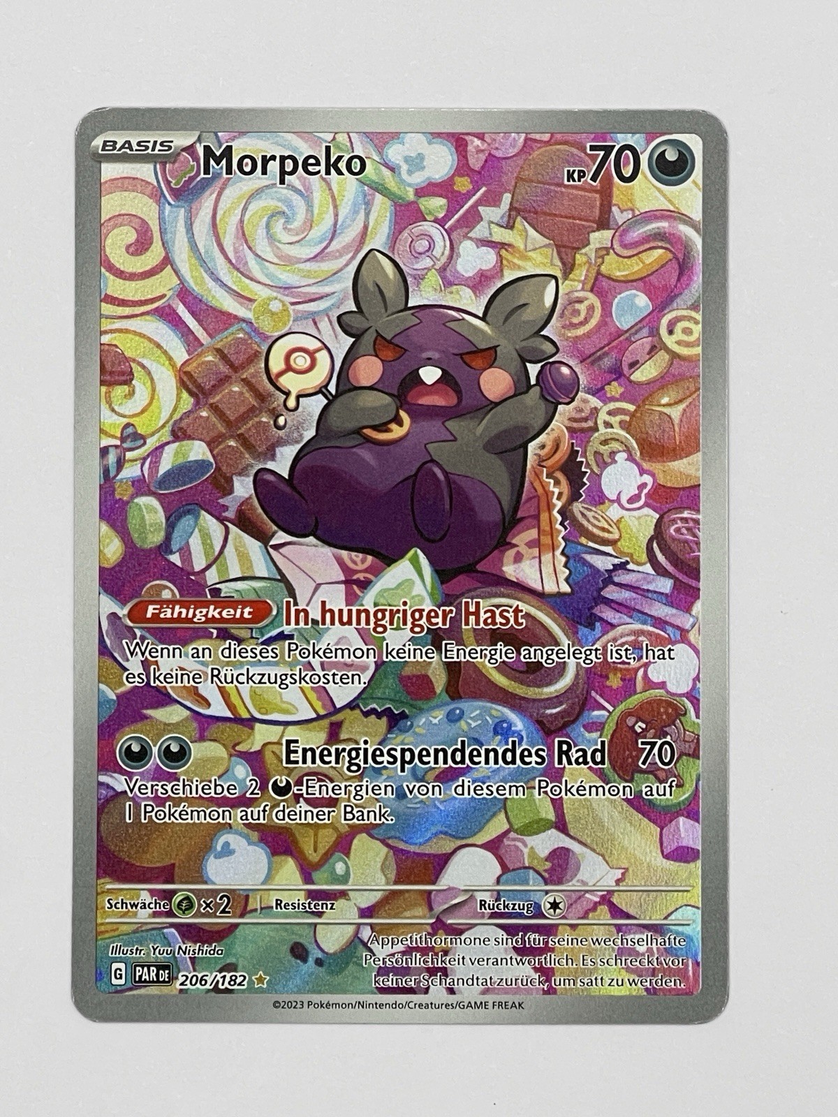 Pokemon Morpeko 206/182 SV04 Paradox Rift illustration rare holo DE Pokemon Pokemon Morpeko 206/182 SV04 Paradox Rift illustration rare holo DE Pokemon