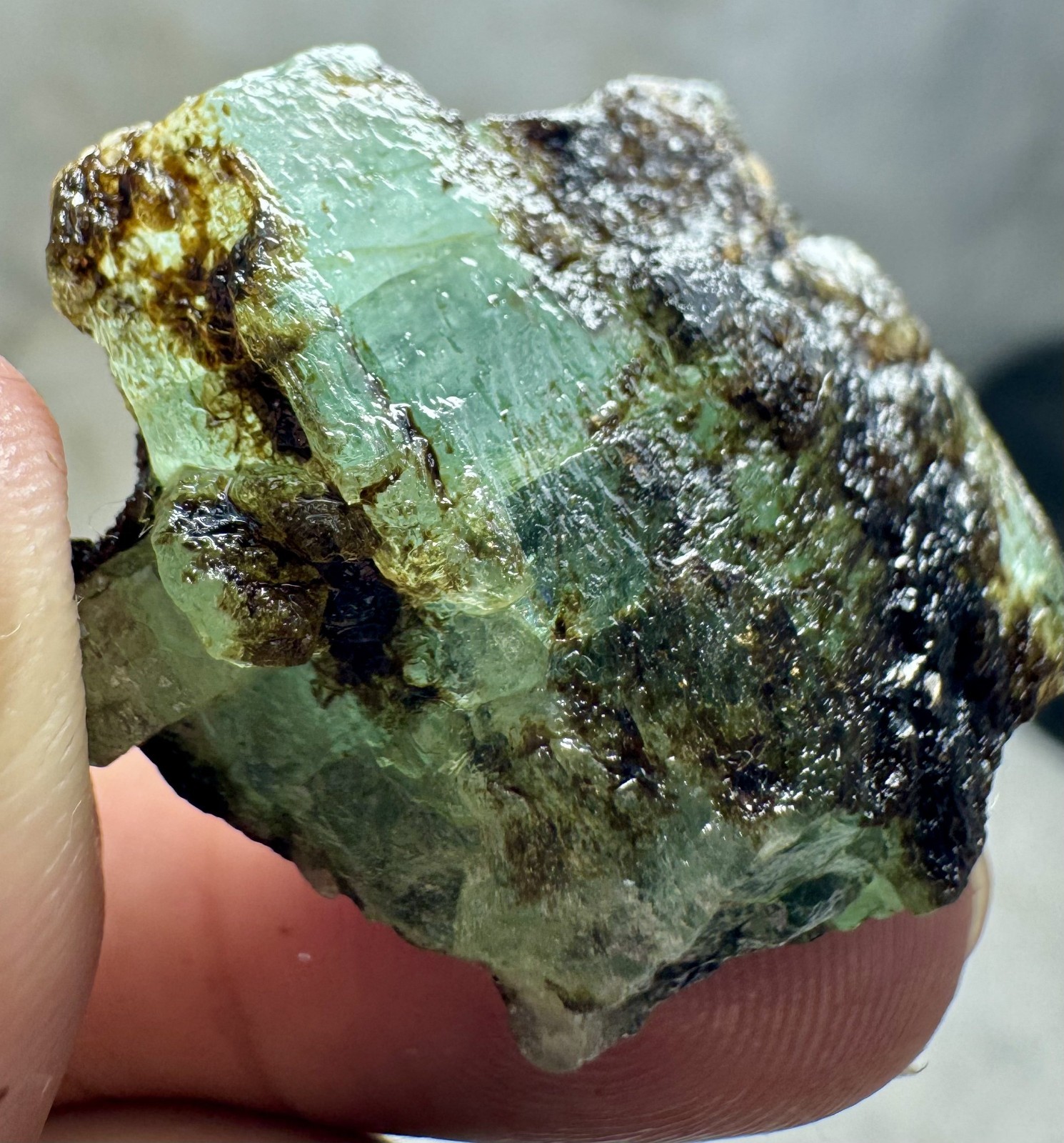 100 CT, Beryl Var High Quality Natural Emerald Crystal Specimen,PK