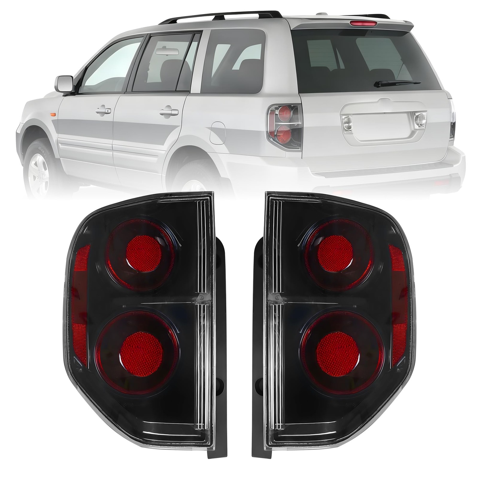 Compatible with 2003-2008 Honda Pilot SUV Facelift JDM Style Black Housing Li... Compatible with 2003-2008 Honda Pilot SUV Facelift JDM Style Black Housing Li...