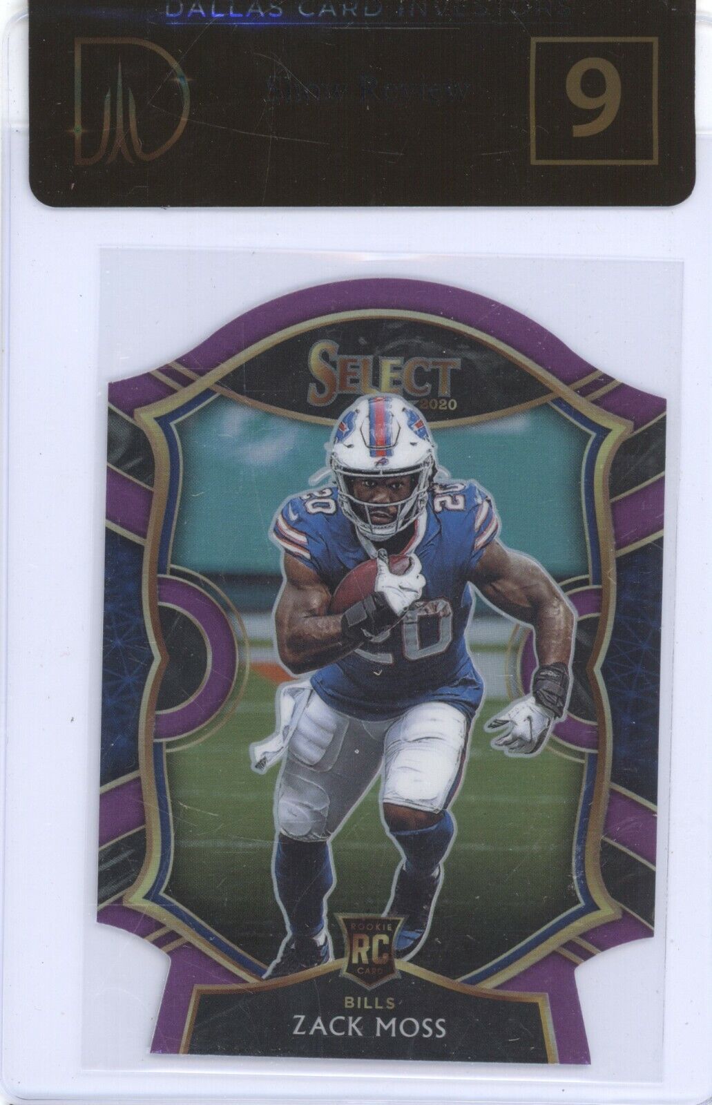 ZACK MOSS 2020 PANINI SELECT CONCOURSE RC PURPLE PRIZM DIE-CUT DCI REVIEW 9