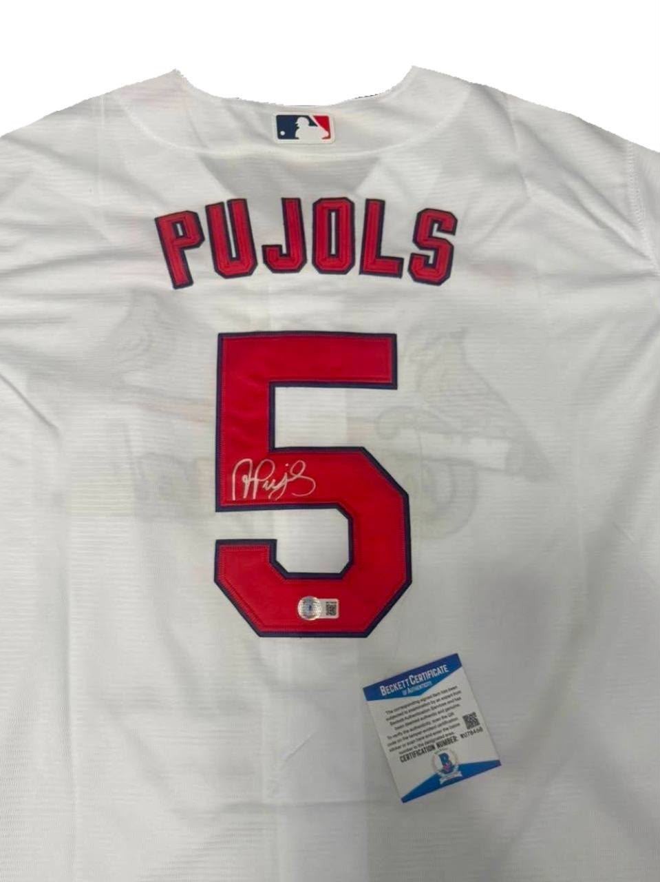 Albert Pujols Signed Cardinals Jersey #5 BAS Beckett Auto Albert Pujols Signed Cardinals Jersey #5 BAS Beckett Auto
