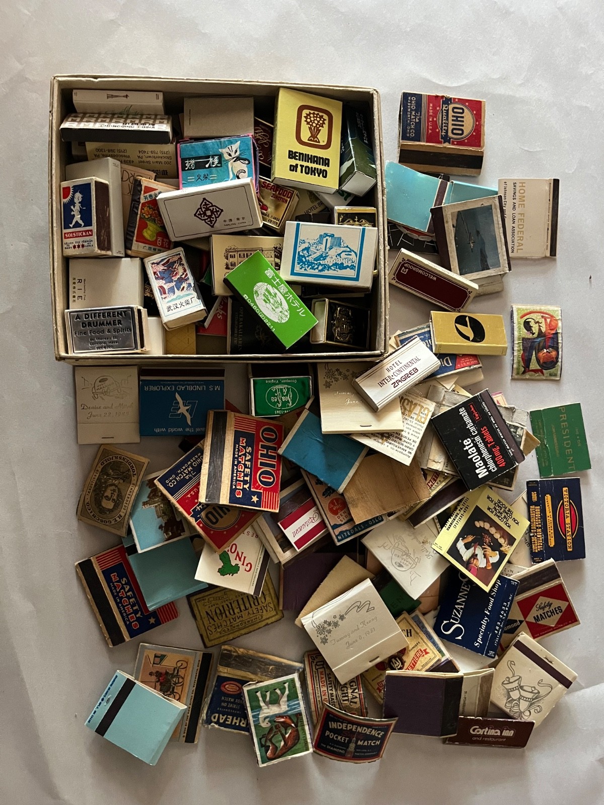 Lot of 125 Vintage Matchbooks Covers & Matchboxes Advertising 1950s 1960s 1970s Lot of 125 Vintage Matchbooks Covers & Matchboxes Advertising 1950s 1960s 1970s