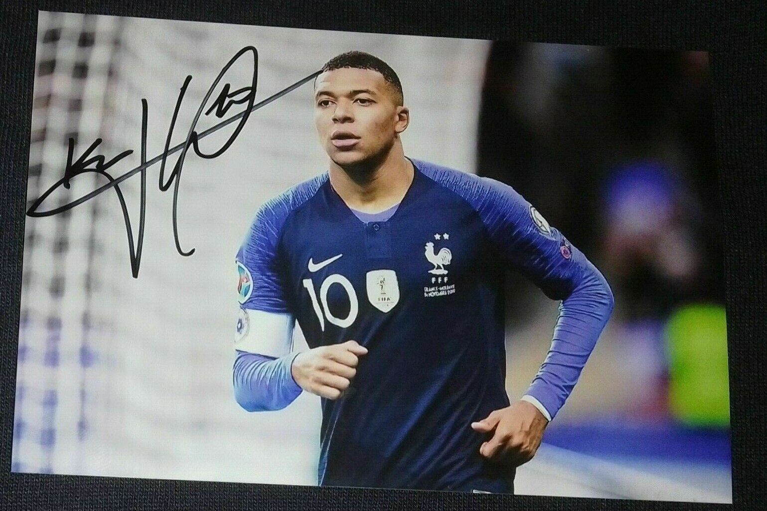 Autograph kylian mbappe \'foto shirt France wc signiertes mtp hand signed no card