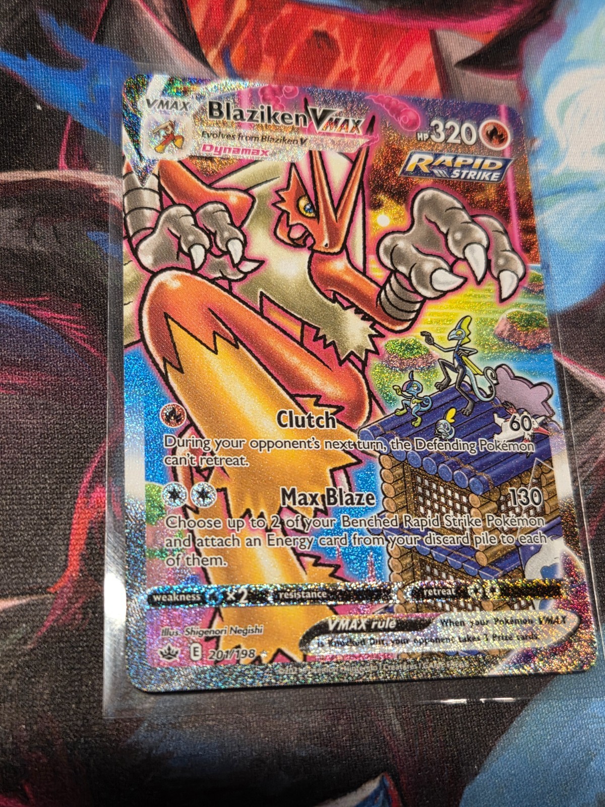 Pokémon TCG Blaziken VMAX 201/198 Secret Rare Alt Art Holo Chilling Reign .. Pokémon TCG Blaziken VMAX 201/198 Secret Rare Alt Art Holo Chilling Reign ..