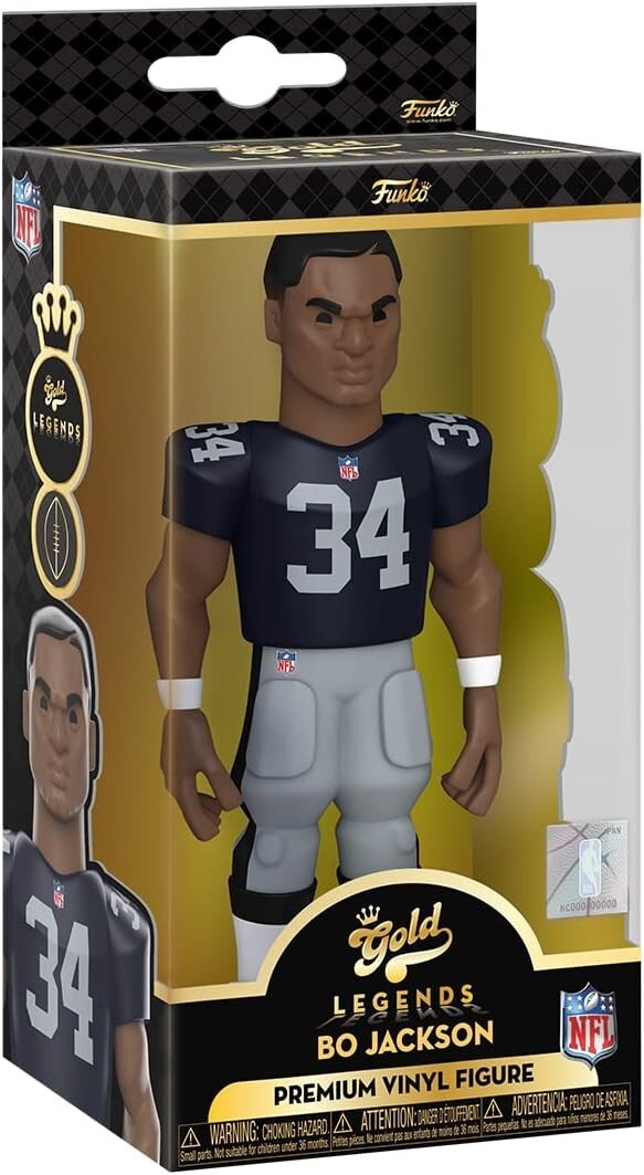 Funko Gold Vinyl NFL Legends Bo Jackson, Las Vegas Raiders, 5 Inch Figure Funko Gold Vinyl NFL Legends Bo Jackson, Las Vegas Raiders, 5 Inch Figure