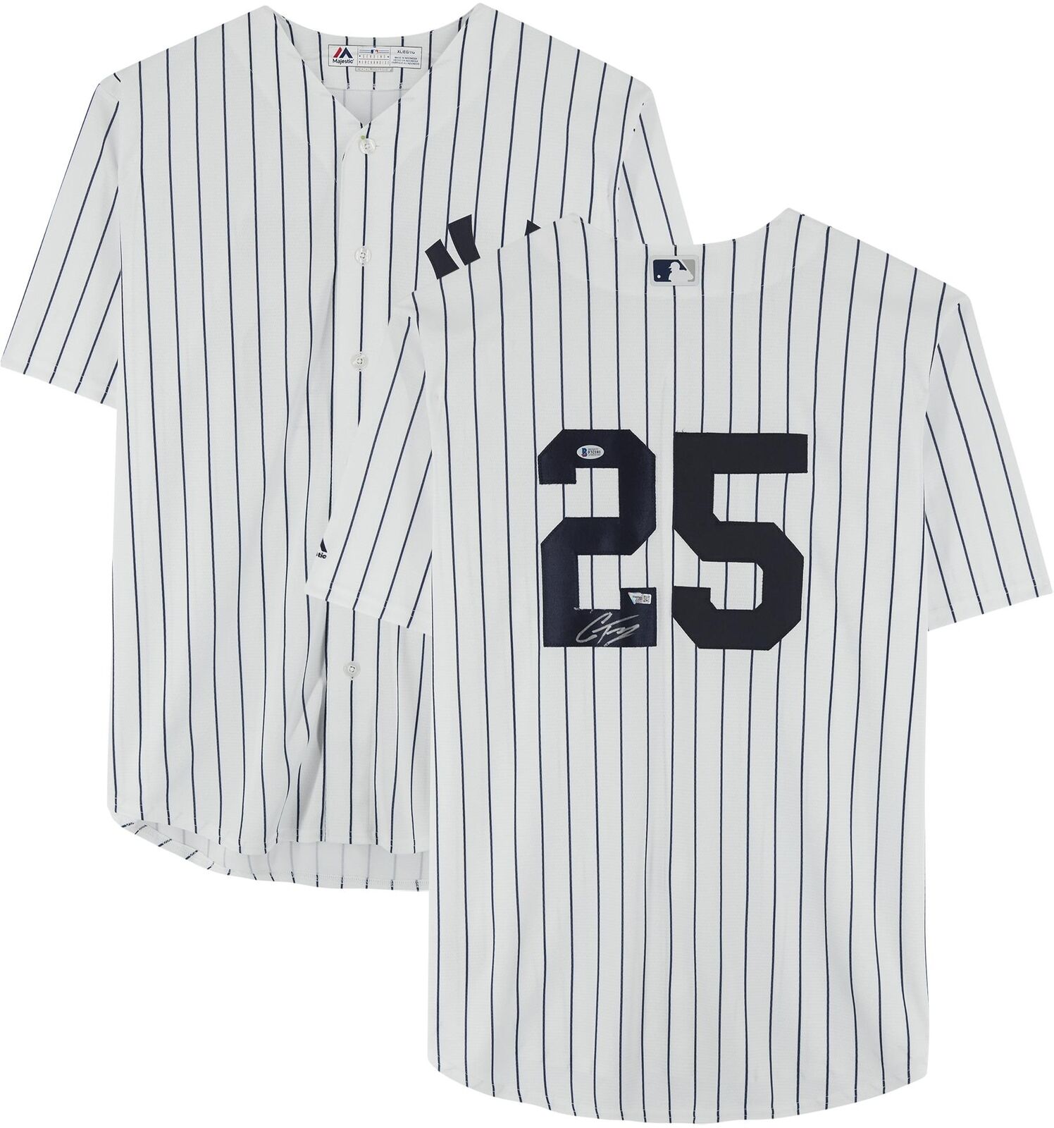 Gleyber Torres Yankees Signed White Majestic Replica Jersey -Topps rated