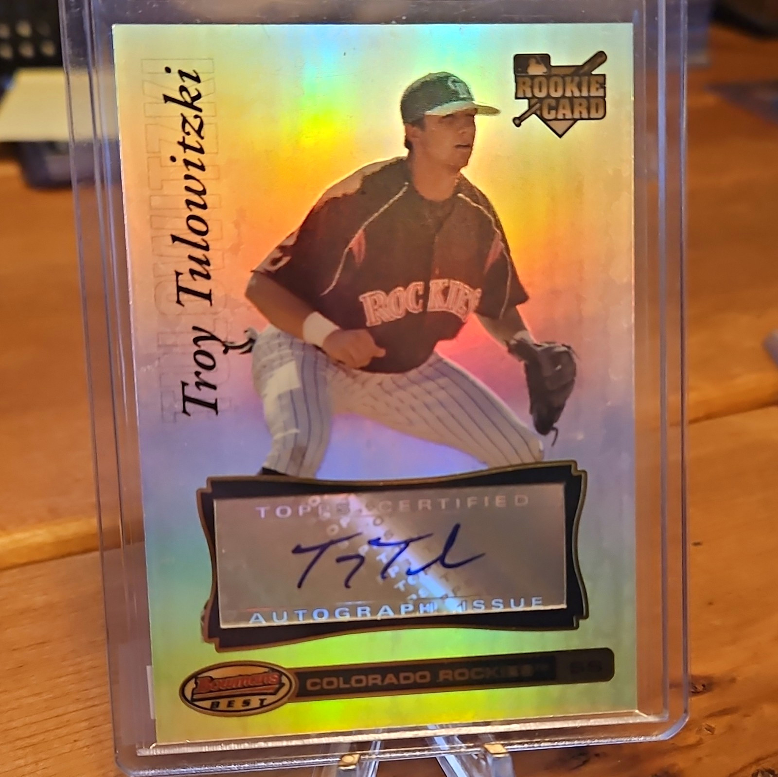 Topps 2007 Bowman\'s Best Troy Tulowitzki Autograph Issue Auto #90 Rookie Topps 2007 Bowman\'s Best Troy Tulowitzki Autograph Issue Auto #90 Rookie
