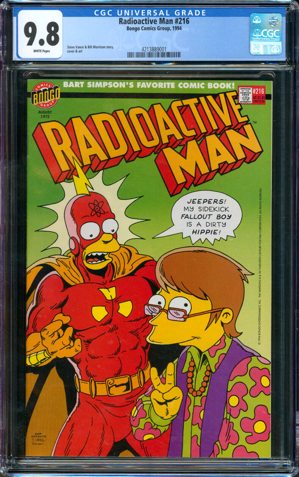 Radioactive Man #216 Bongo Comics 1994 CGC 9.8