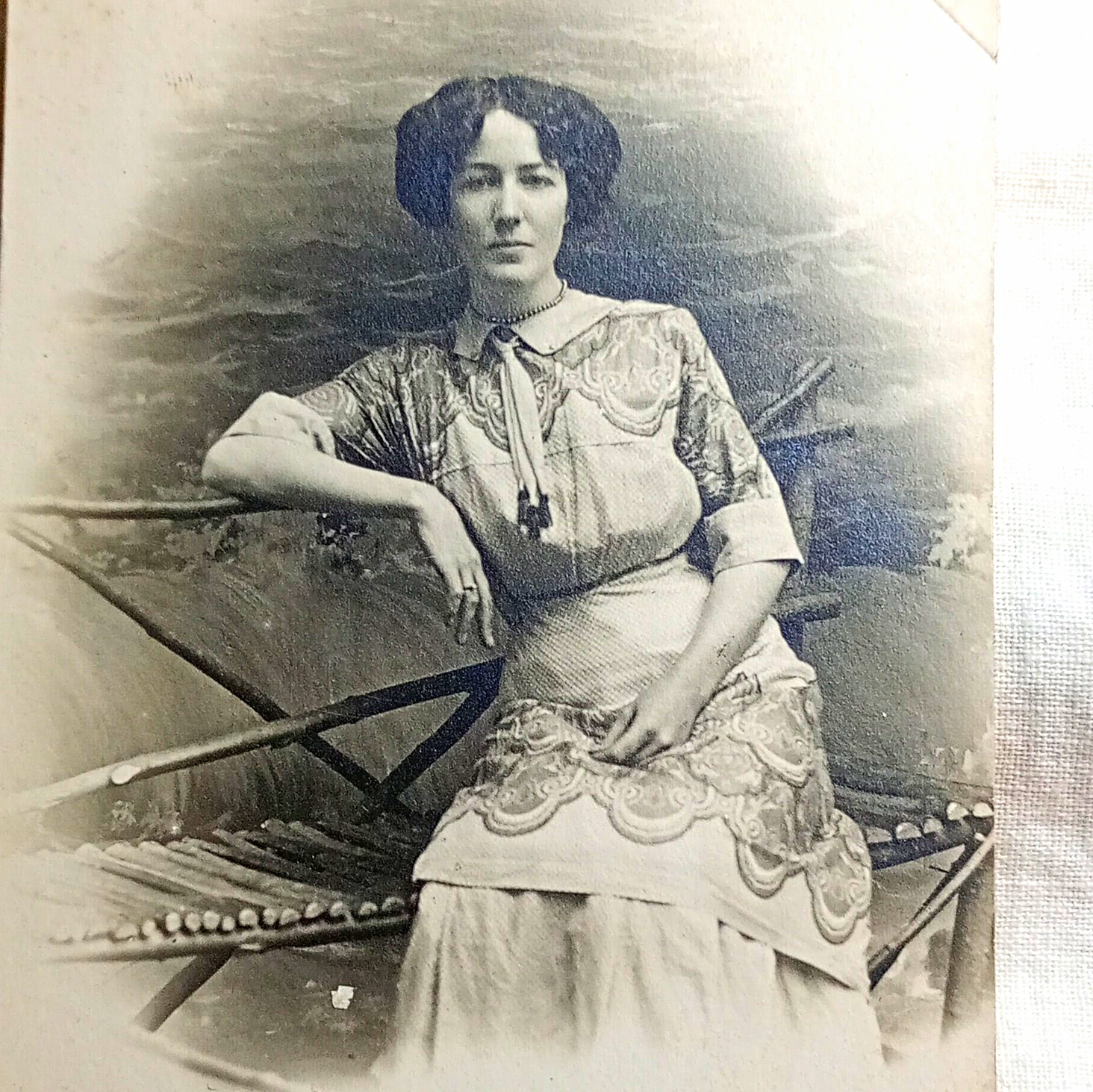 Vintage RPPC Real Photo Postcard Portrait of Woman Fashion Theme Undivided Back