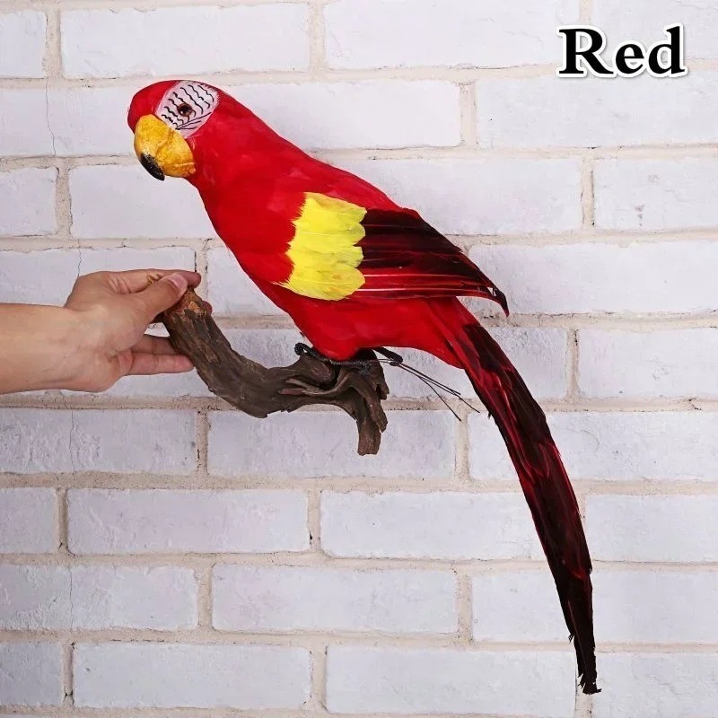 24/18in Artificial Feather Color Large Macaw Parrot Simulated Birds Home Garden 24/18in Artificial Feather Color Large Macaw Parrot Simulated Birds Home Garden