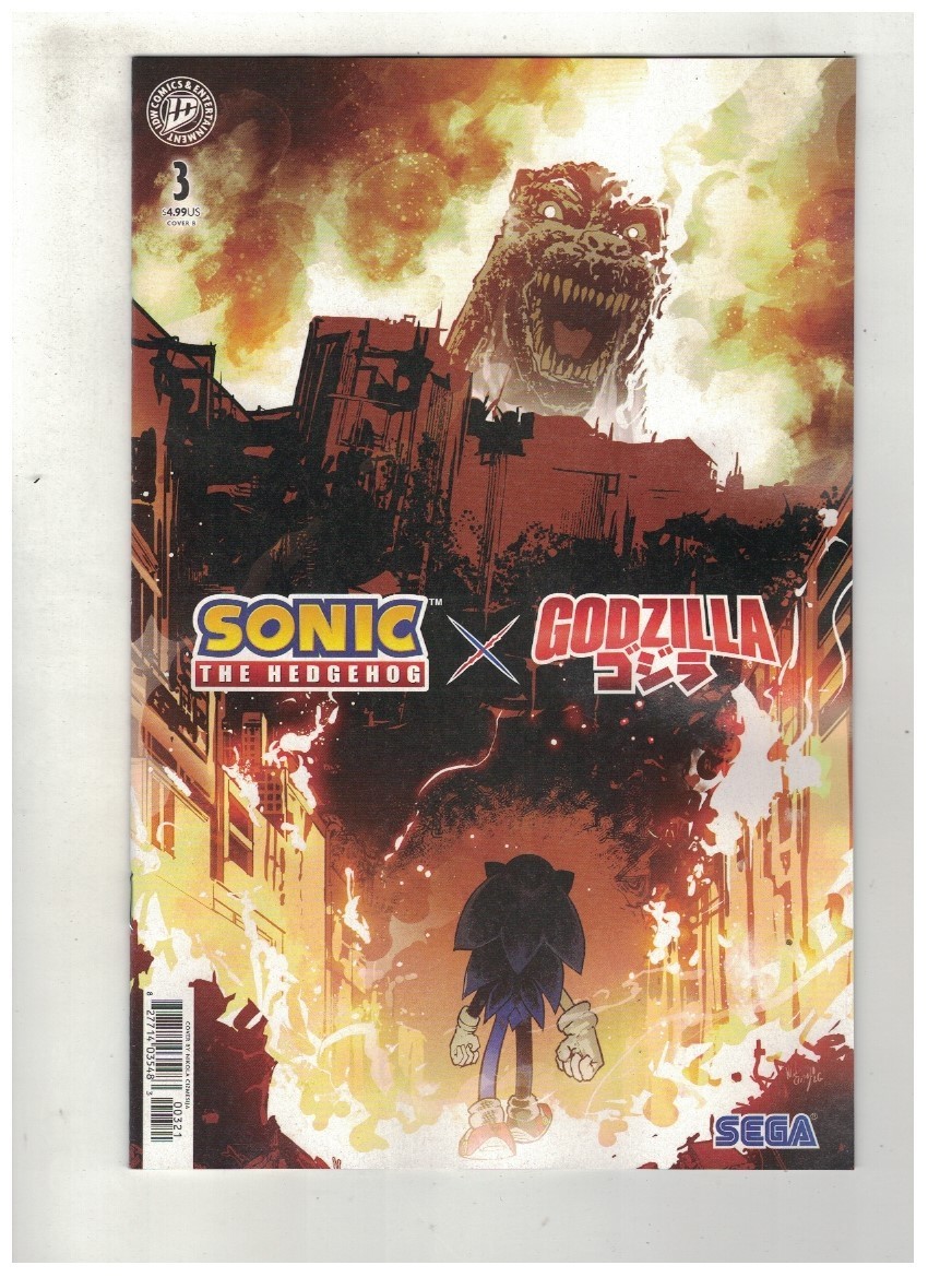 SONIC THE HEDGEHOG X GODZILLA #3 - NIKOLA CIZMESIJA VARIANT COVER B - IDW/2026 SONIC THE HEDGEHOG X GODZILLA #3 - NIKOLA CIZMESIJA VARIANT COVER B - IDW/2026