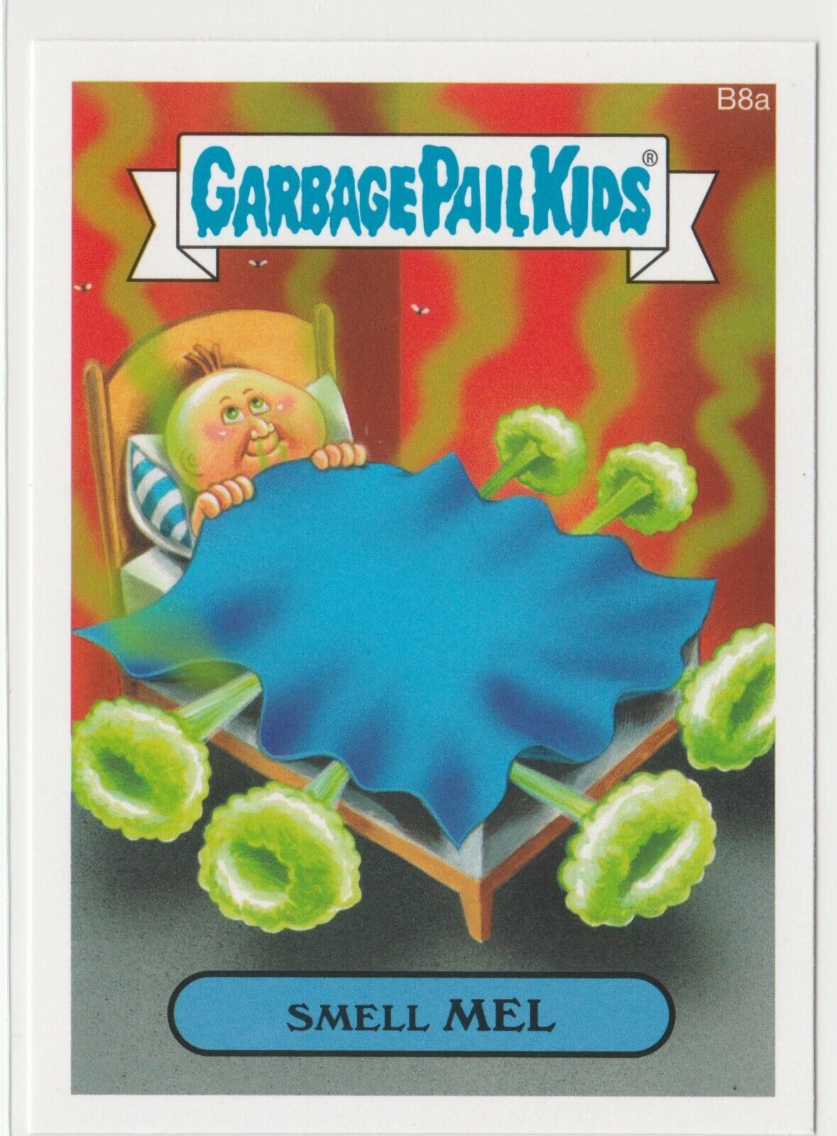 Garbage Pail Kids Smell Mel #B8a BONUS STICKER 2015 Series 1 GPK 3494