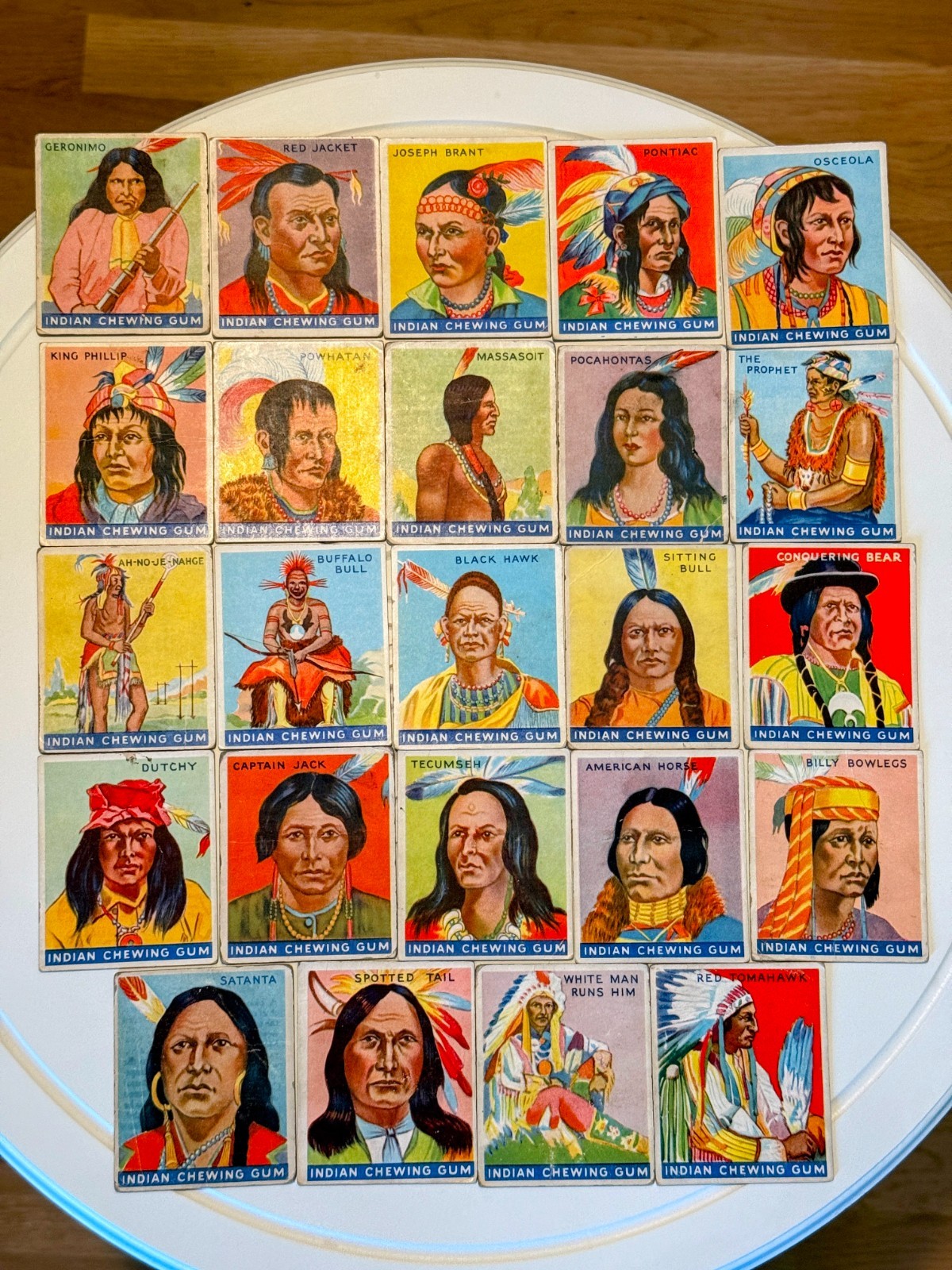 1933 Goudey Indian Gum R73 Complete Series 2 Lot #25-48 Geronimo Sitting Bull 1933 Goudey Indian Gum R73 Complete Series 2 Lot #25-48 Geronimo Sitting Bull