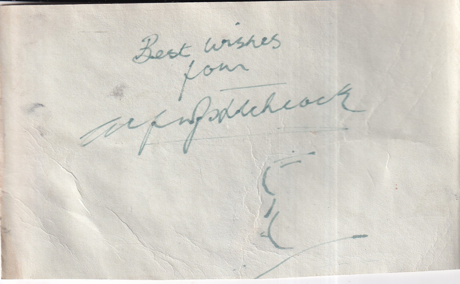Alfred Hitchcock - Director - Album page with self-caricature - original... Alfred Hitchcock - Director - Album page with self-caricature - original...