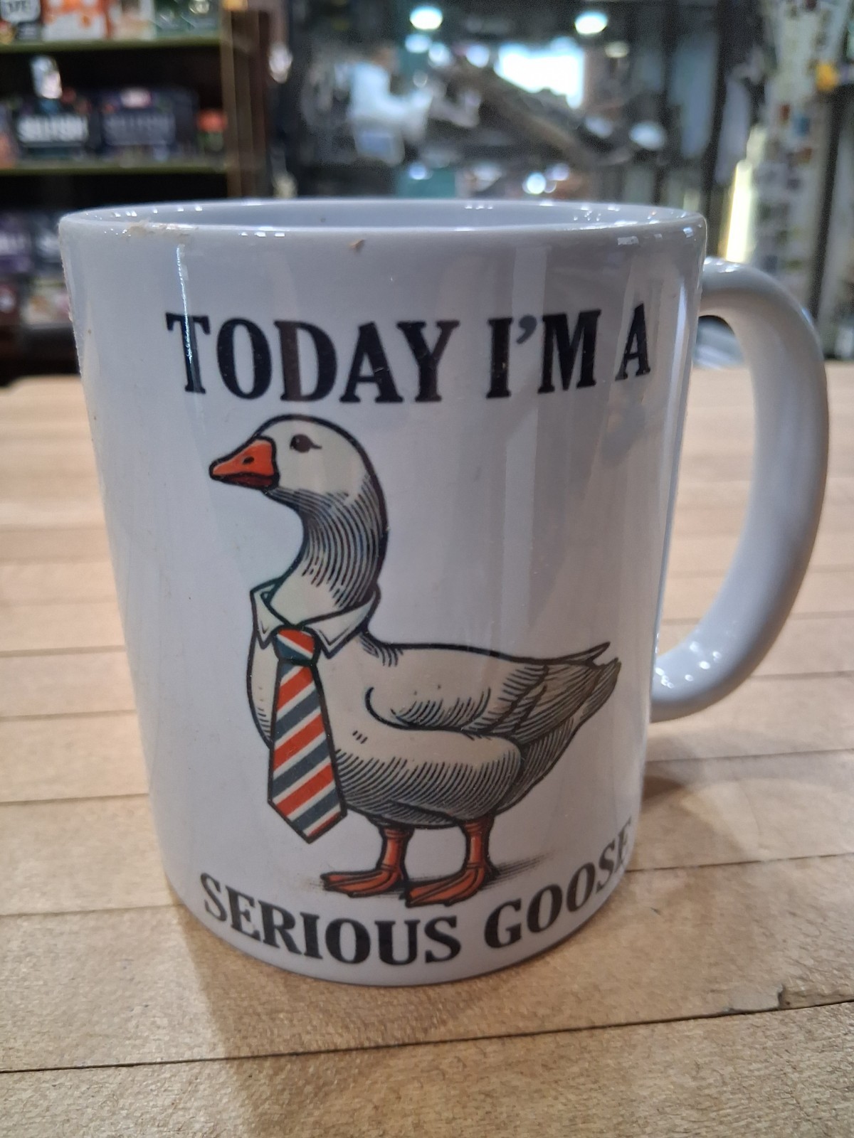 Serious Goose Coffee Mug – “Today I’m A Serious Goose” Ceramic Cup