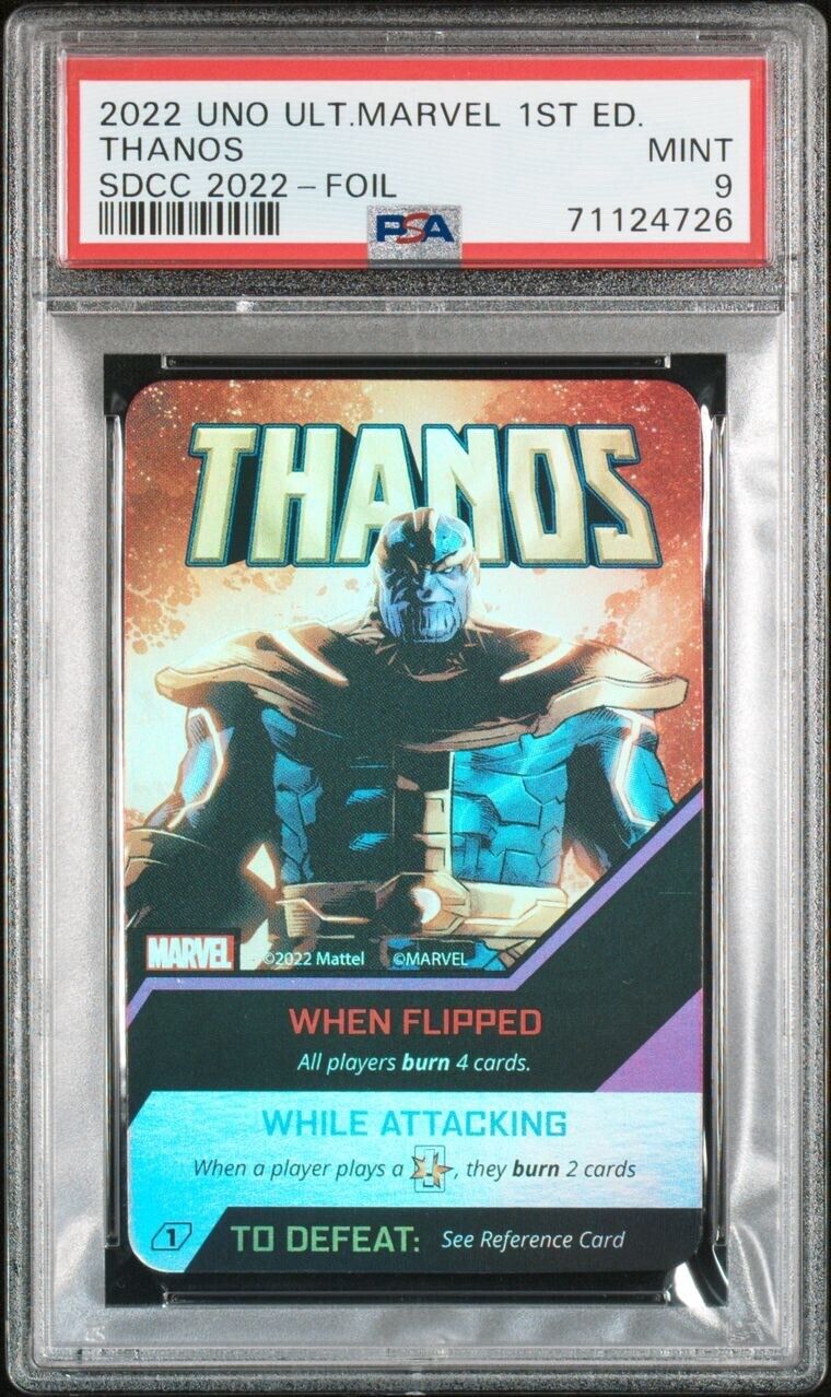 2022 UNO ULTIMATE MARVEL 1ST EDITION THANOS SDCC 2022-FOIL POP 1