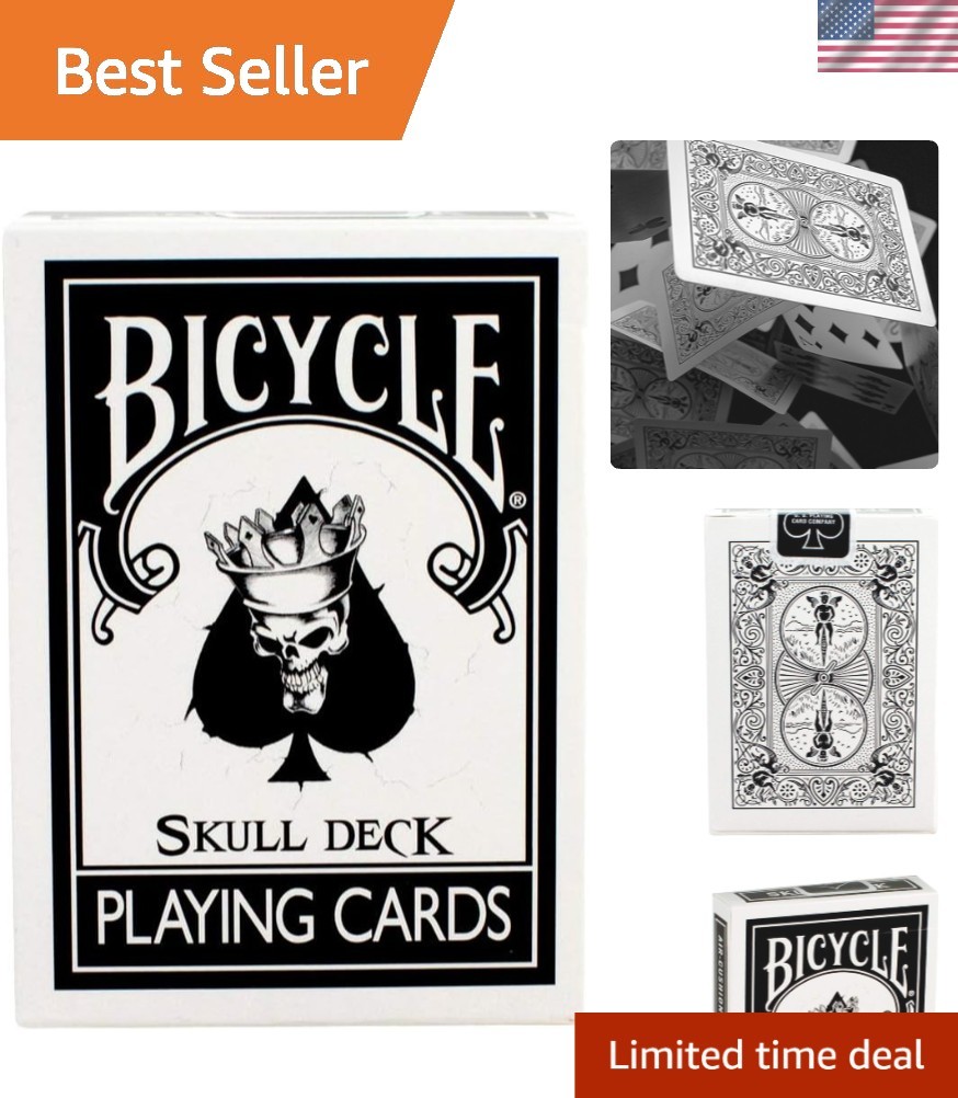 Bicycle Skull Deck: High-Quality Playing Cards with Magic Trick Essentials