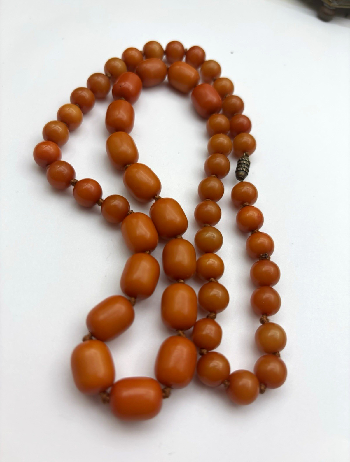Vintage Egg Yolk Amber Bakelite Graduated Bead Necklace Tested Vintage Egg Yolk Amber Bakelite Graduated Bead Necklace Tested