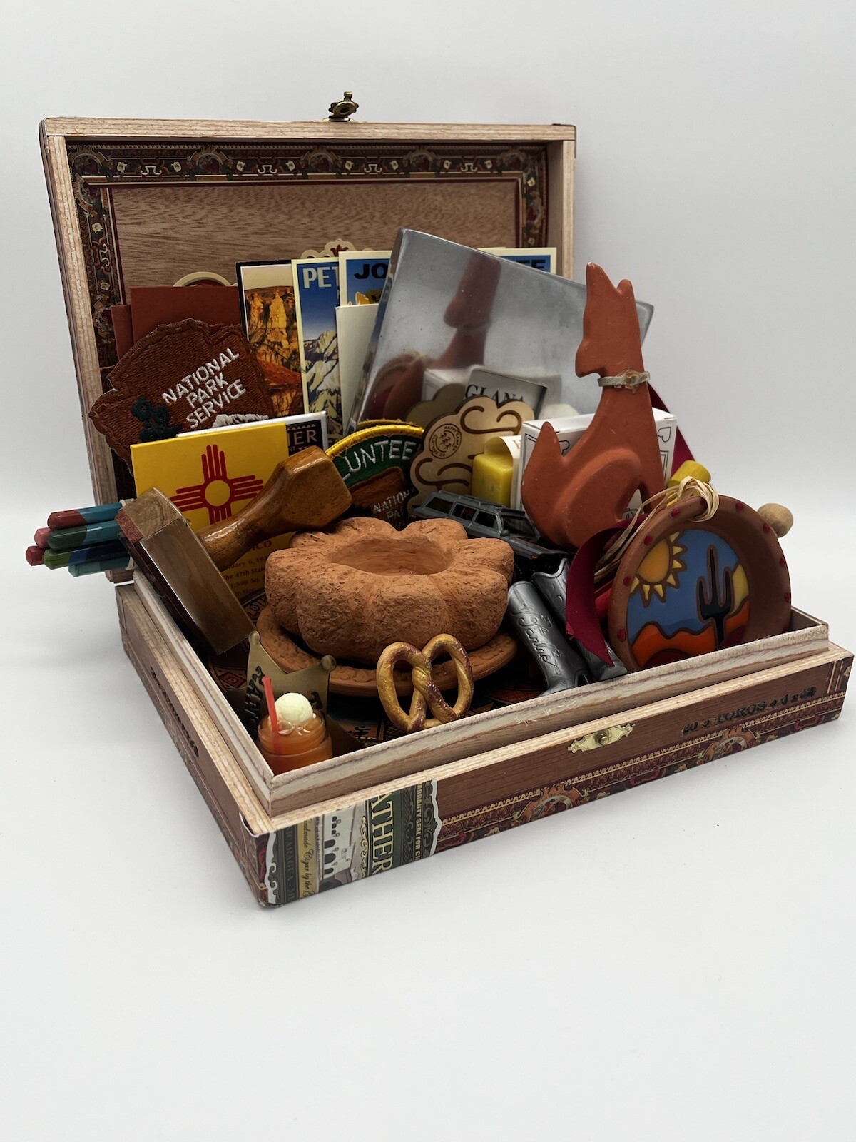 Junk Drawer Lot - Southwest Themed - Pottery, Postcards, Collectables, 40 Pieces Junk Drawer Lot - Southwest Themed - Pottery, Postcards, Collectables, 40 Pieces