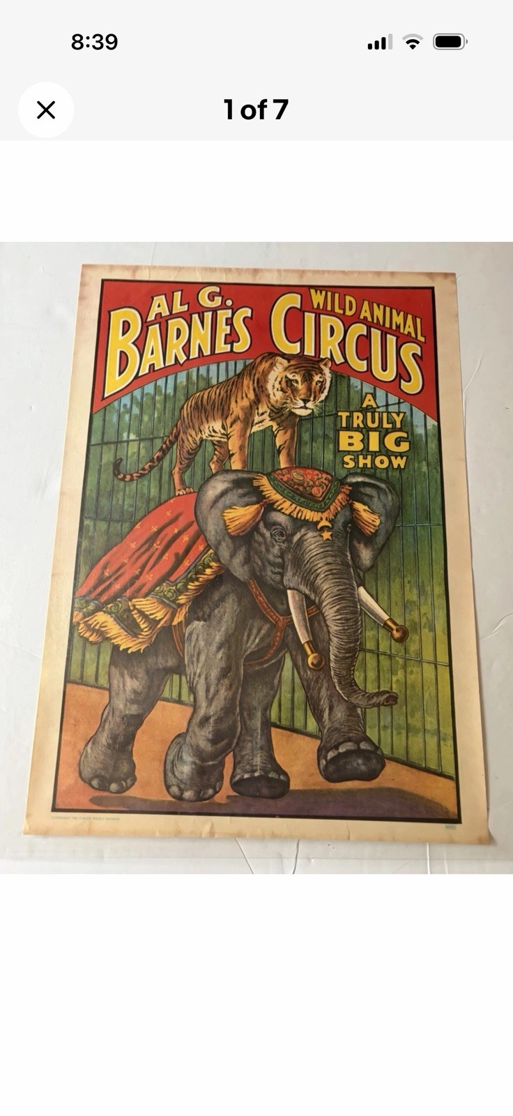 Vtg 1960’s/70’s Circus Posters Repo’s From Late 1800’s/Early 1900’s Lot of 12