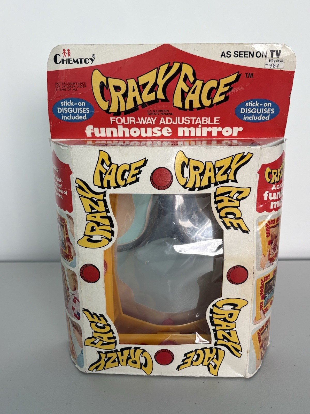 Vintage Crazy Face four way adjustable mirror toy in box Vintage Toy 1976 USA Vintage Crazy Face four way adjustable mirror toy in box Vintage Toy 1976 USA
