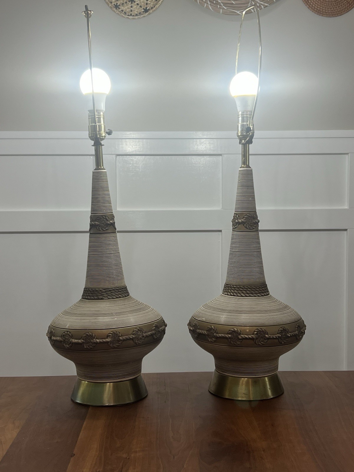 Atomic Genie Lamps Stamped Quartite Creative Corp ‘59 Brand MCM Ceramic Atomic Atomic Genie Lamps Stamped Quartite Creative Corp ‘59 Brand MCM Ceramic Atomic