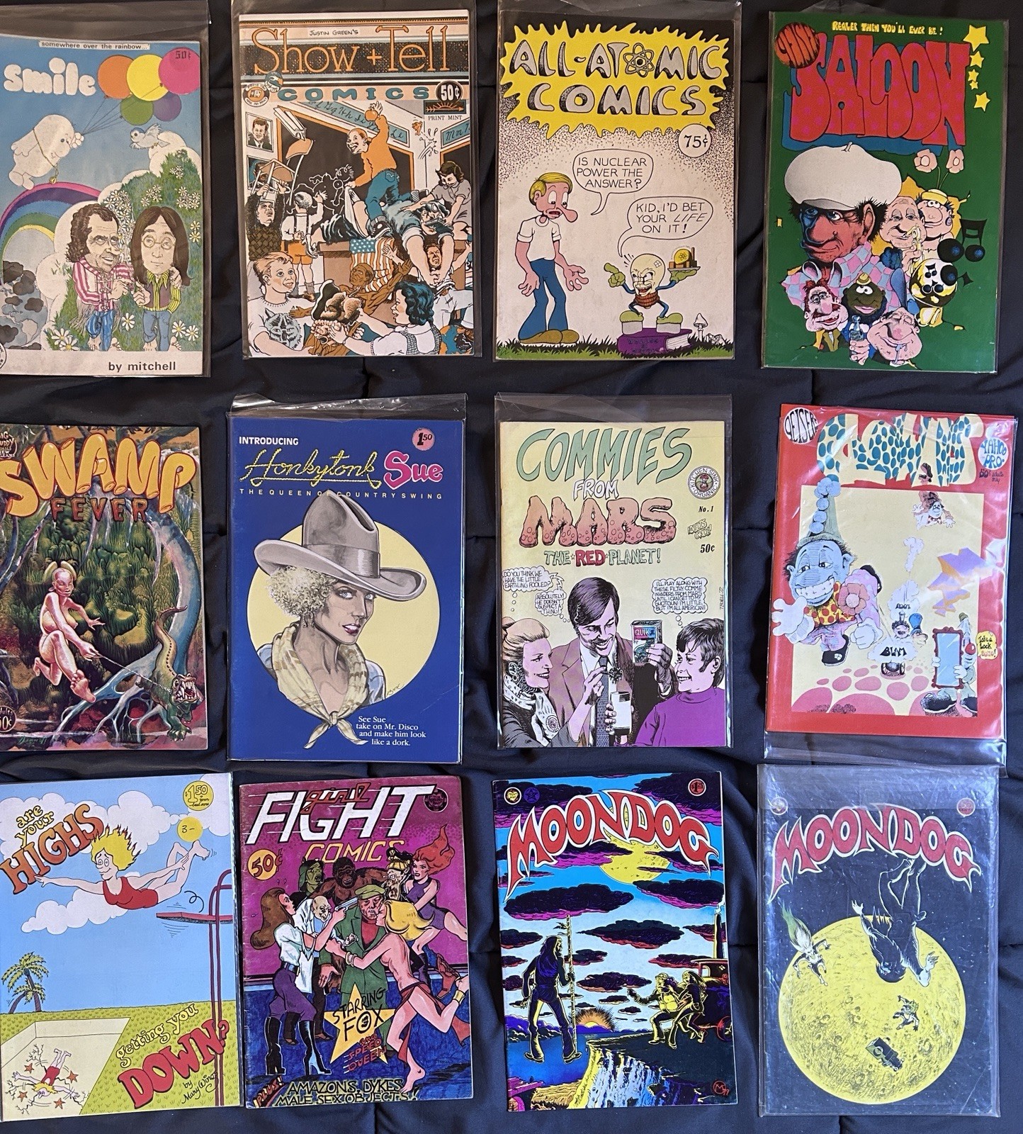 Huge Lot Of 96 Underground Comix. fine condition.  Some Gems
