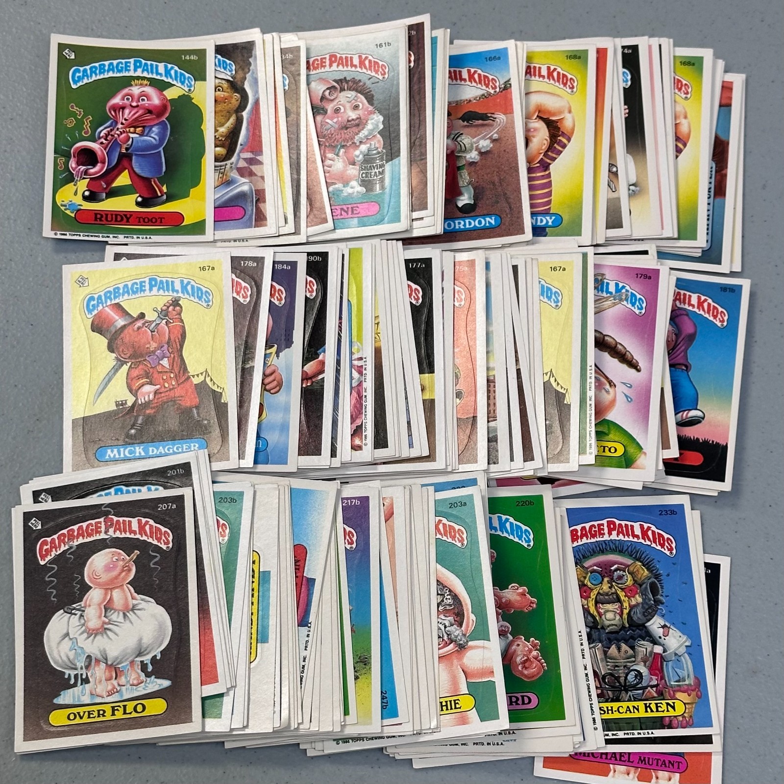 1986 Topps Garbage Pail Kids Series 4,5,6 lot - 167 Cards - EX to GOOD Condition 1986 Topps Garbage Pail Kids Series 4,5,6 lot - 167 Cards - EX to GOOD Condition