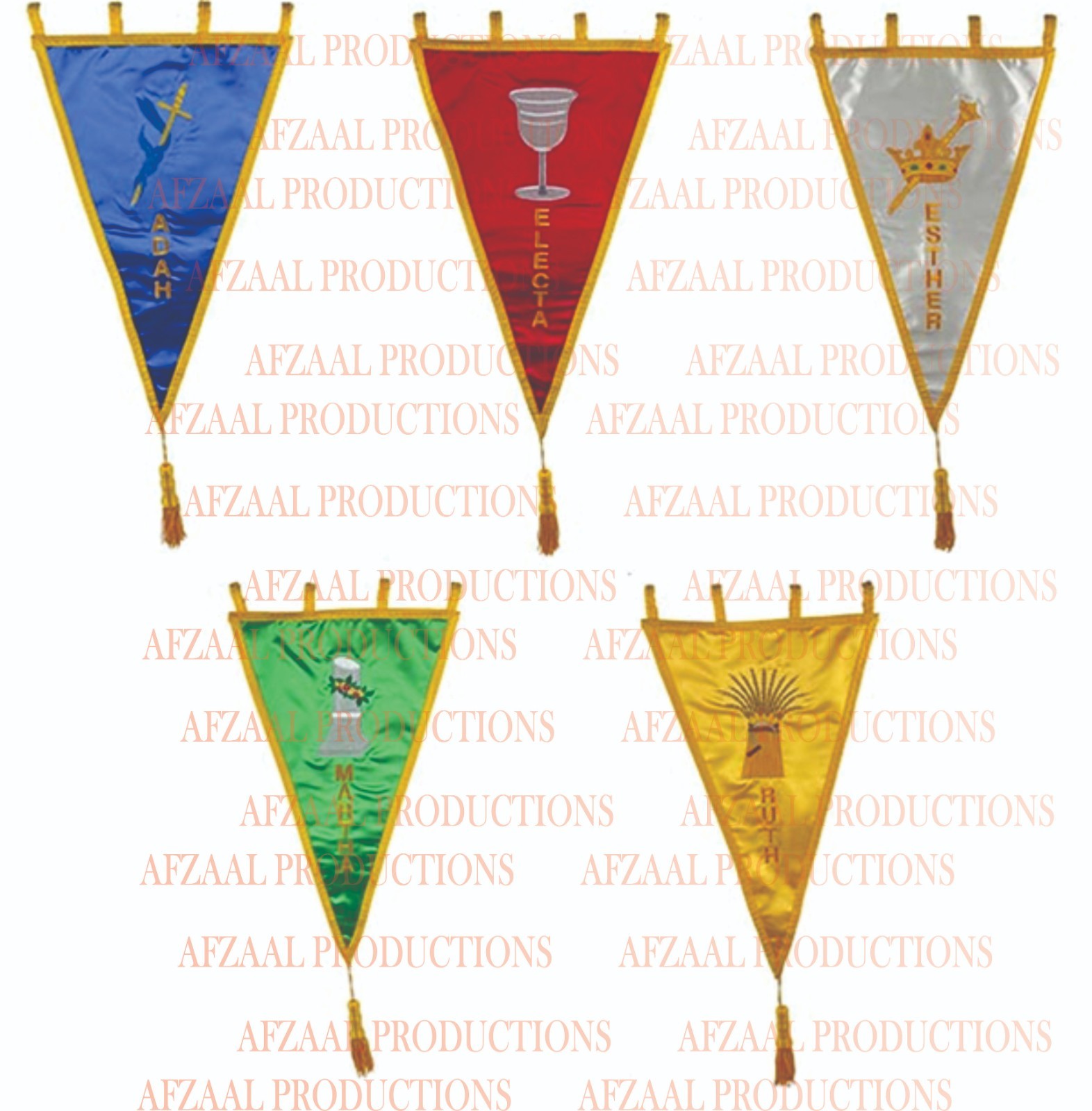 O.E.S. Pennant Station Banners - Set of 5