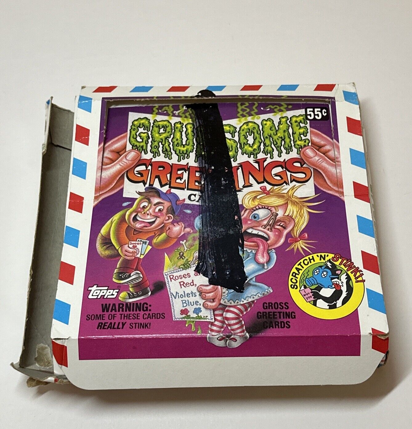 Topps Gruesome Greetings 38 SEALED CARD packs in BOX Scratch N Stink