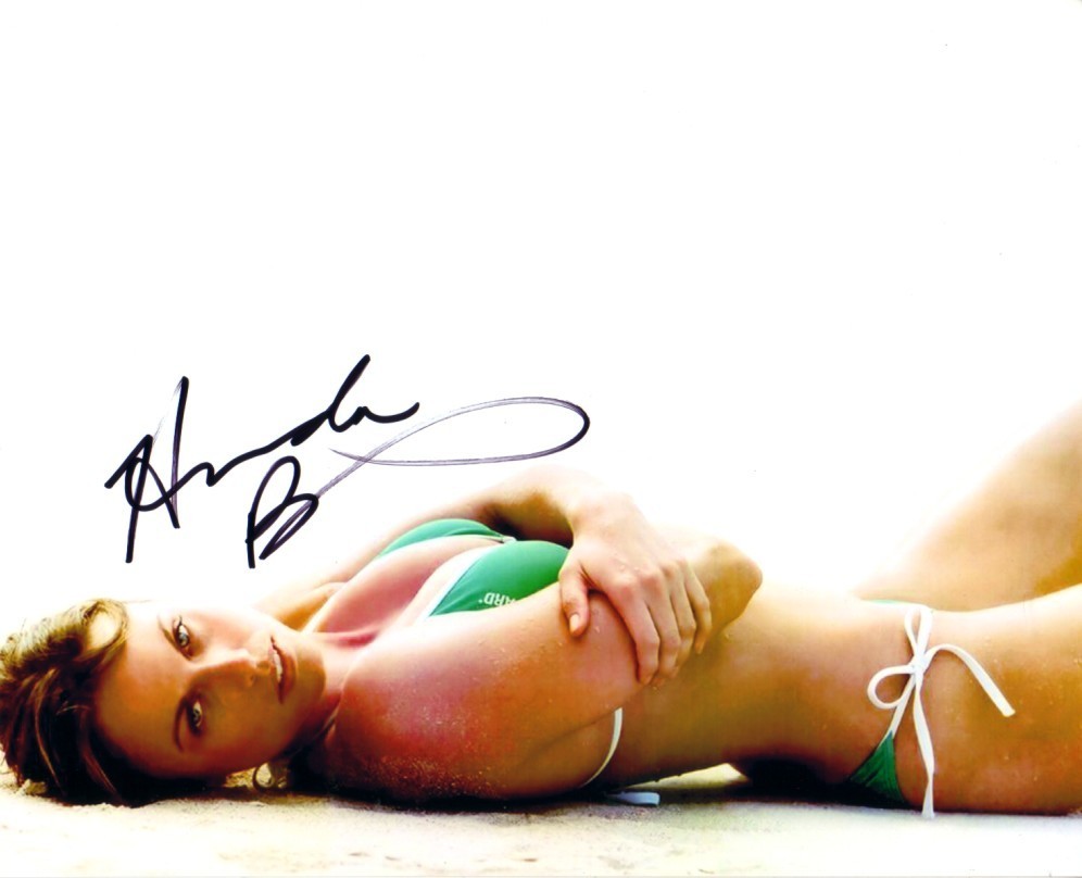 US Olympic swimmer Amanda Beard signed 8x10 Sports Illustrated SI swimsuit photo US Olympic swimmer Amanda Beard signed 8x10 Sports Illustrated SI swimsuit photo